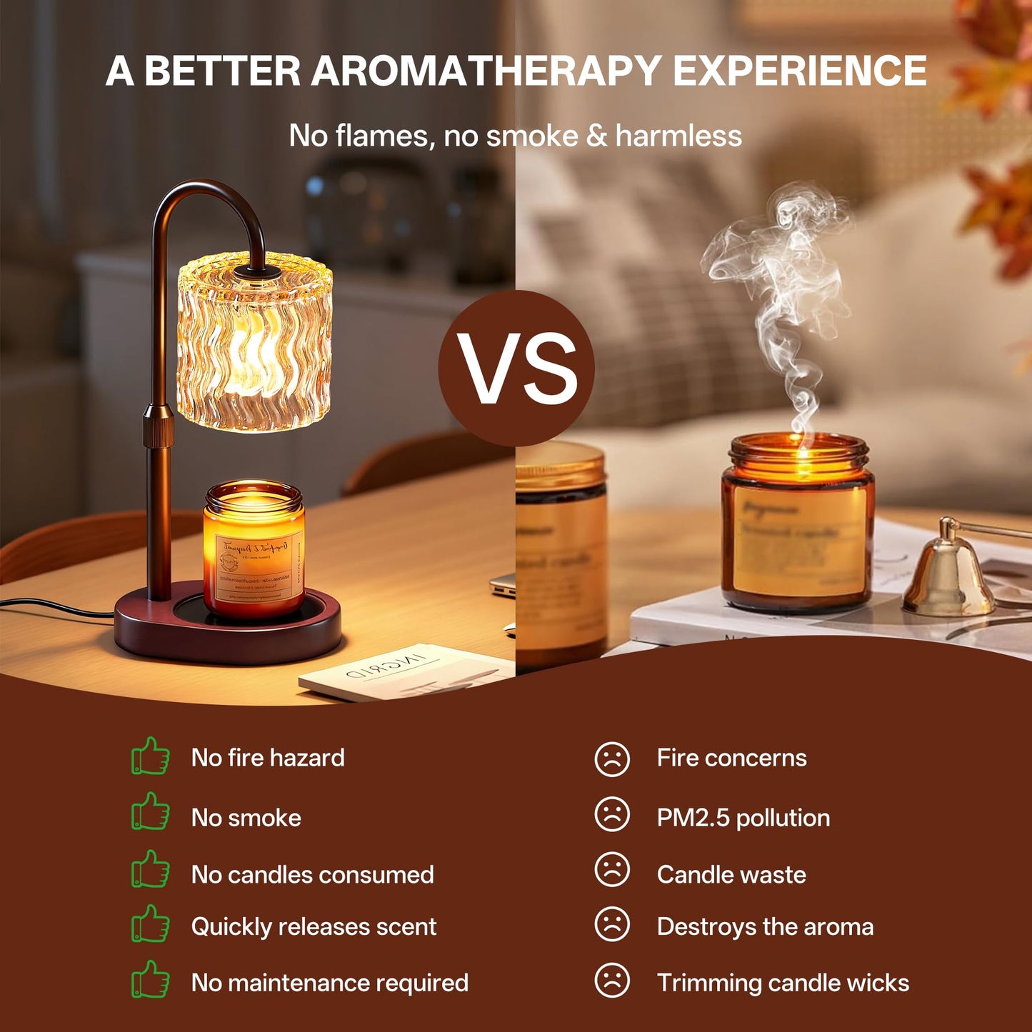 Homelist Candle Warmer Lamp, 2026 New Years Decorations, Adjustable Height Candle Warmer with Timer, Gifts for Women, Mother's Day for Mom Dimmable Candle Lights for Bedroom, Tea Room, Rest Room