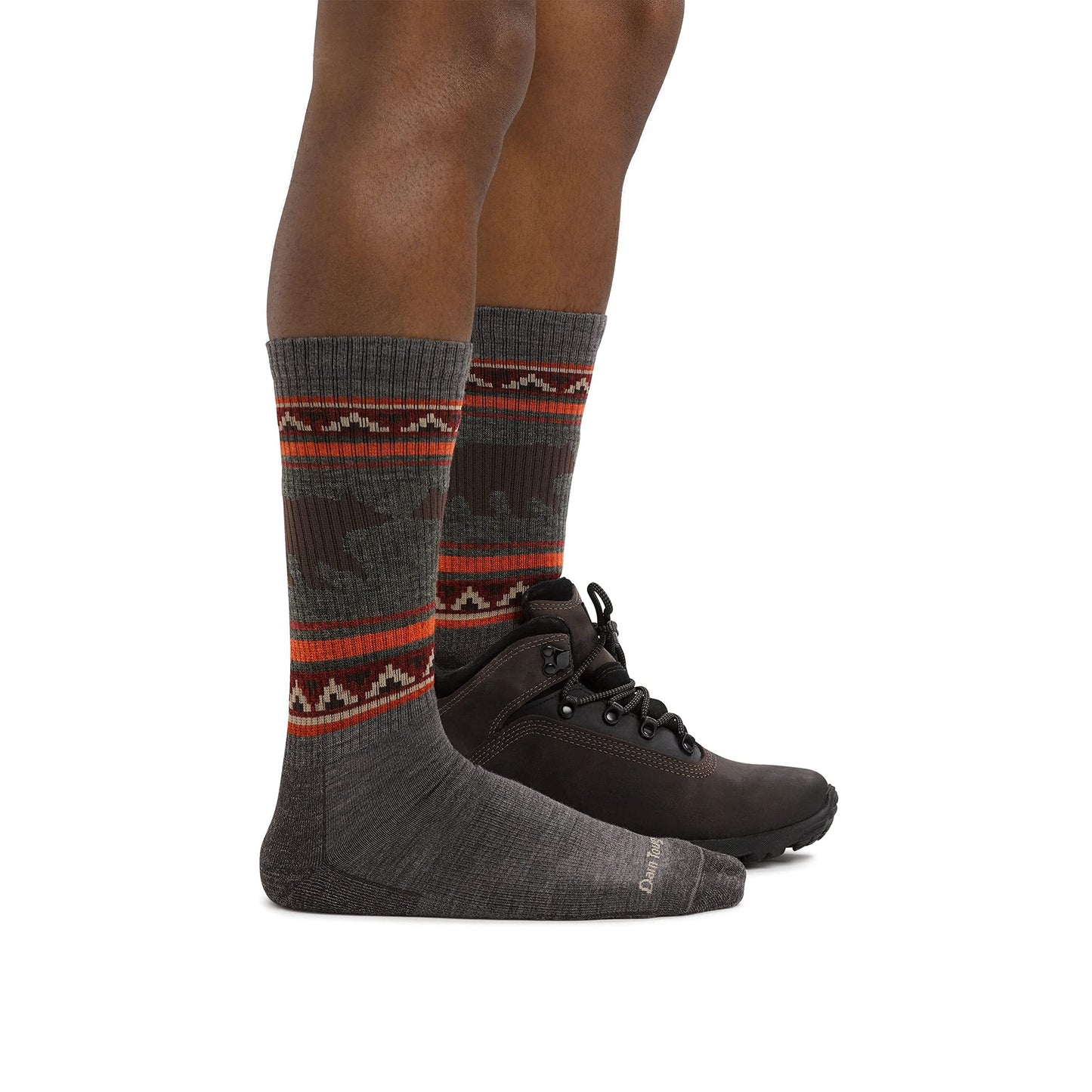 Darn Tough Men's VanGrizzle Boot Midweight with Cushion Hiking Sock (Style 1980) - Charcoal, Large