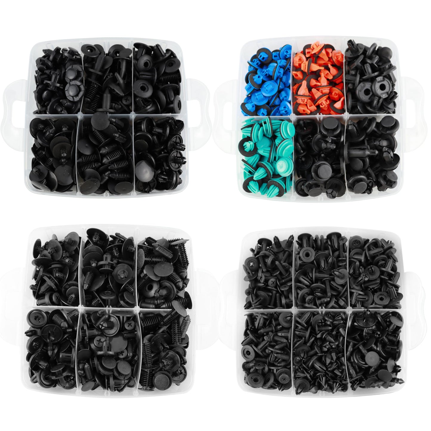 Car Clips 1351PCS Retainer Clips Fasteners Auto Car Trim Assortment-42 Popular Sizes Door Panel Screw Nylon Bumper Fender Rivets with Body Fastener Remover for Ford GM Toyota Honda Chrysler