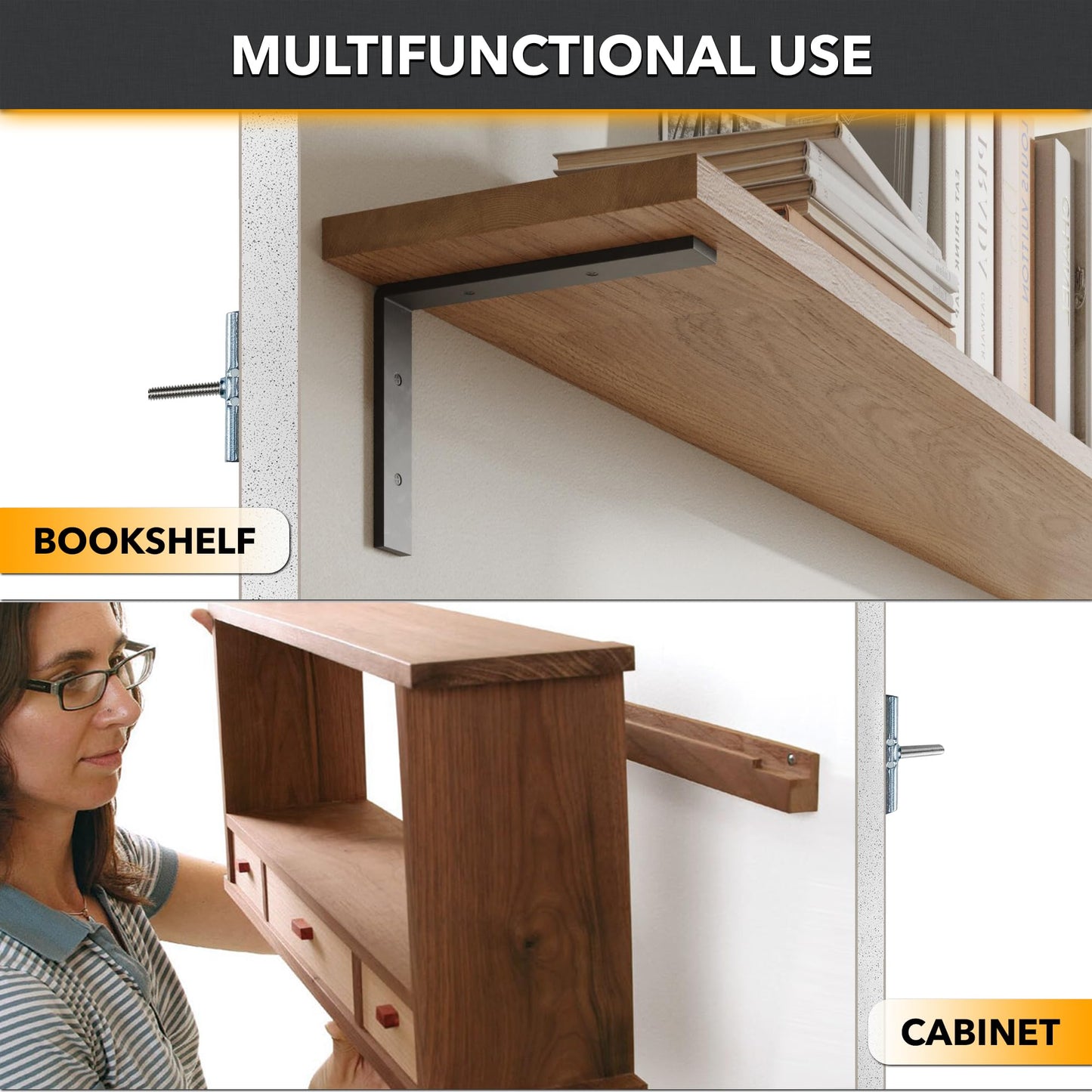 CondoMounts EDA1452 Universal Wall Mounting Anchors | Steel Stud | NO Stud | Metal Stud Anchors | TV Mount Metal Studs | Holds 90lbs | Includes 50 Elephant Anchor Set & 1 Titanium Drill Bit