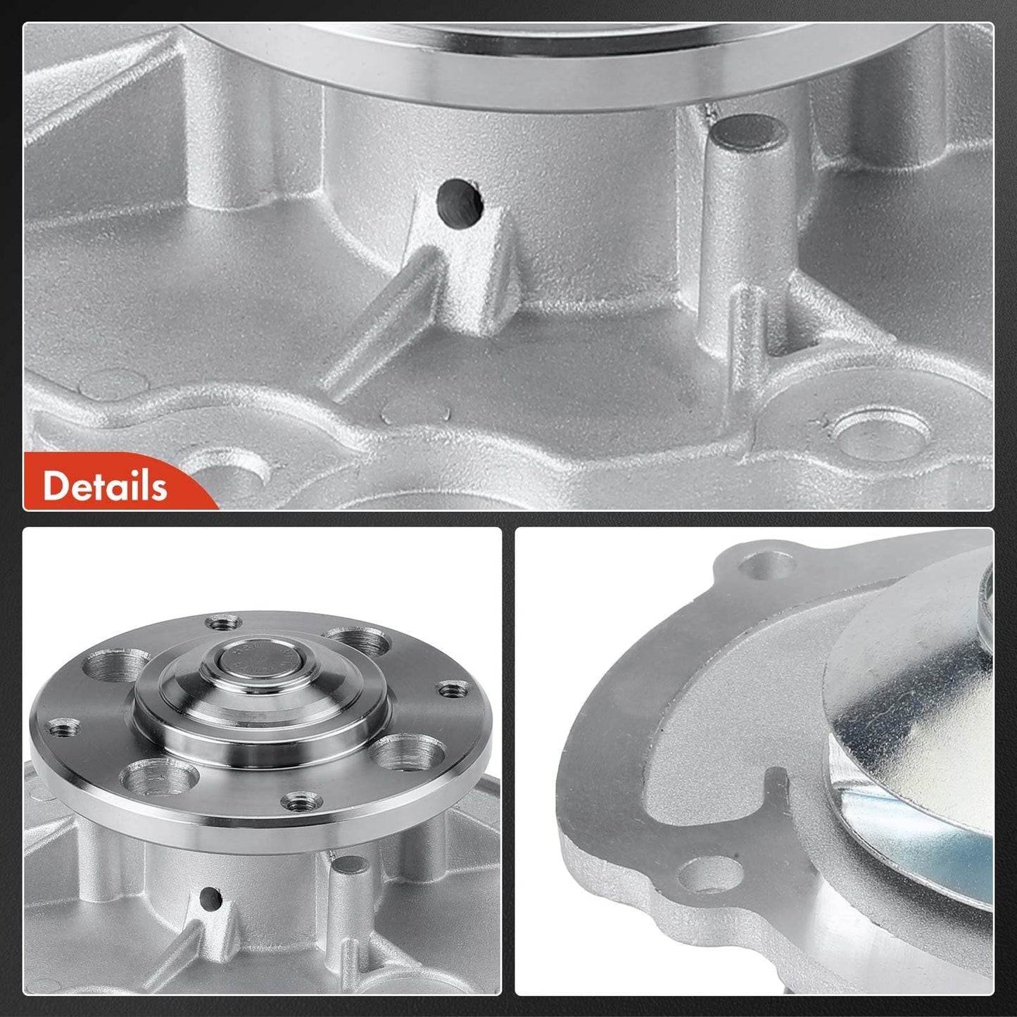A-Premium Water Pump W/Gasket [DOHC, 6Cyl 2.8 3.0 3.6L] Compatible with Chevy & GMC & Cadillac & Buick & Pontiac & Saab & Suzuki & Saturn, for Camaro, Equinox, Colorado, SRX, LaCrosse, Allure & More