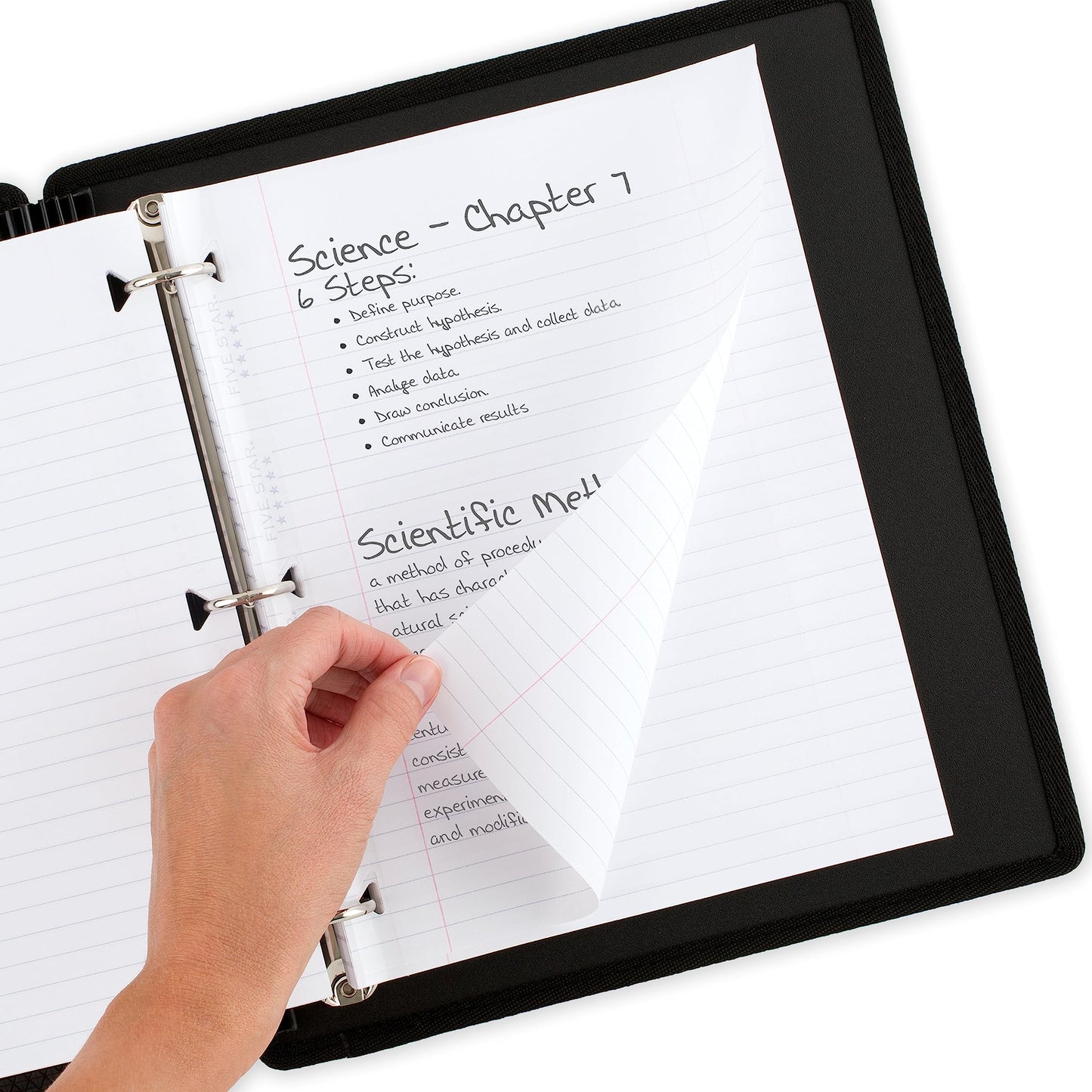 Five Star Loose Leaf Paper, 6 Pack, Notebook Paper, Wide Ruled Filler Paper, Reinforced, Fights Ink Bleed, 8 x 10.5, 80 Sheets per Pack (150025)