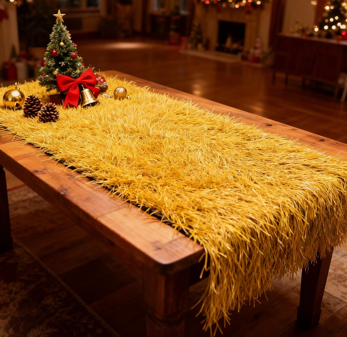 Tiki Thatch Grass Roof, Artificial Straw Roll for Tiki Bar, Garden Fence, Patio or Christmas Party Decoration, Holiday Palapa Thatch Roofing Duck Blind Grass Hay Bales (Yellow, 3 x 0.4M)