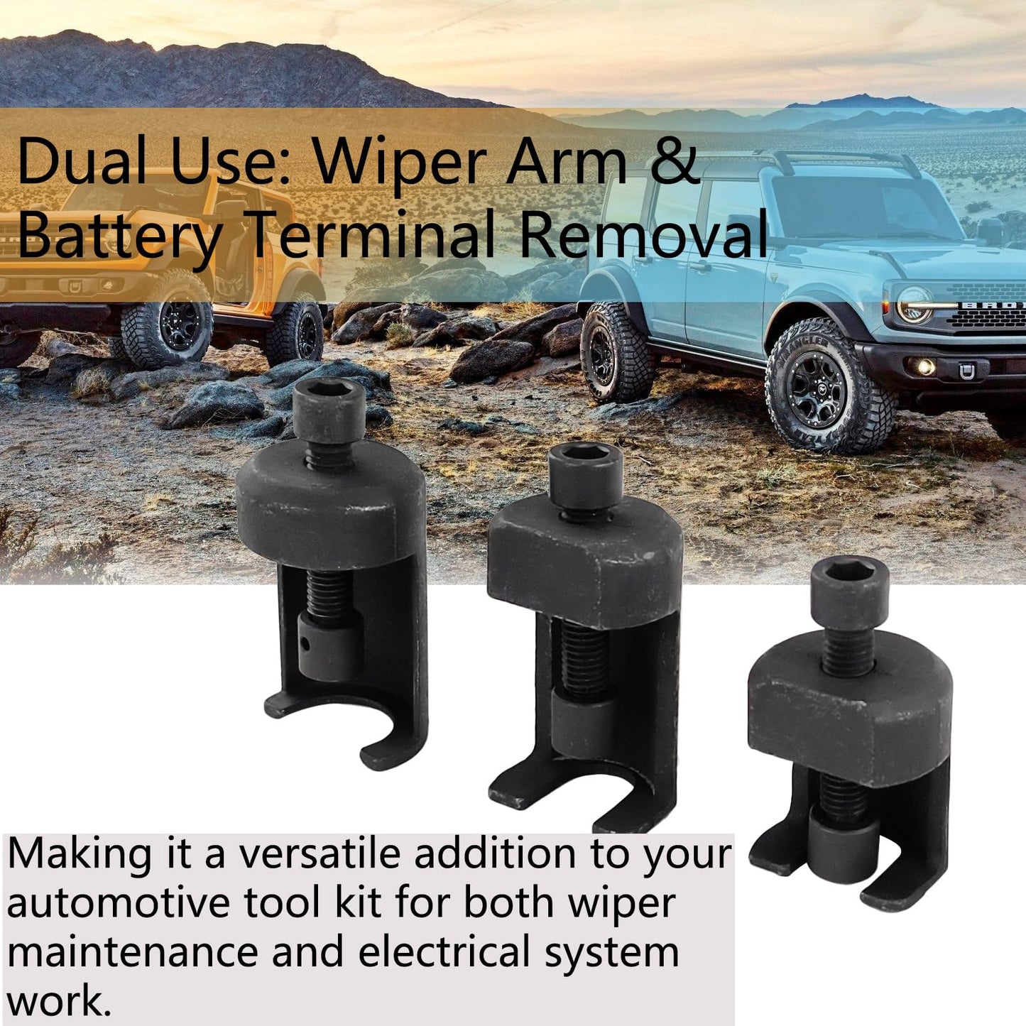 Strong Structure Windshield Wiper Arm Removal Tool with Toolbox Battery Terminal Puller