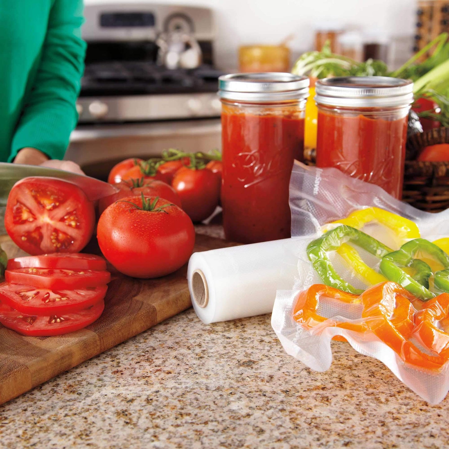 FoodSaver Vacuum Seal Rolls Variety Pack, Vacuum Sealer Rolls for Custom Length Airtight Food Storage Bags and Sous Vide, BPA-Free, 3 Rolls (11" x 16') and 2 Rolls (8" x 20') - 5 Total