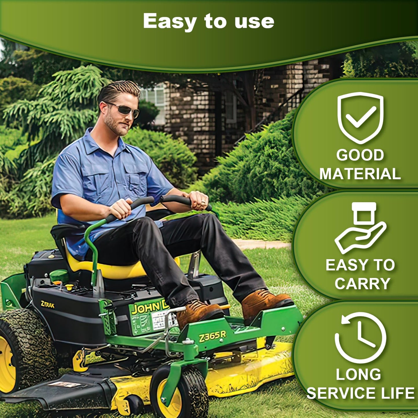 sanbaiyi Replacement Part TCA16388 Mower Deck Side Discharge Chute Kit Compatible with John Deere 48C, 54C, 54D, 62D Fits Lawn and Garden Tractor Models: GX255, GX325, GX335, GX345 Lawn Tractors