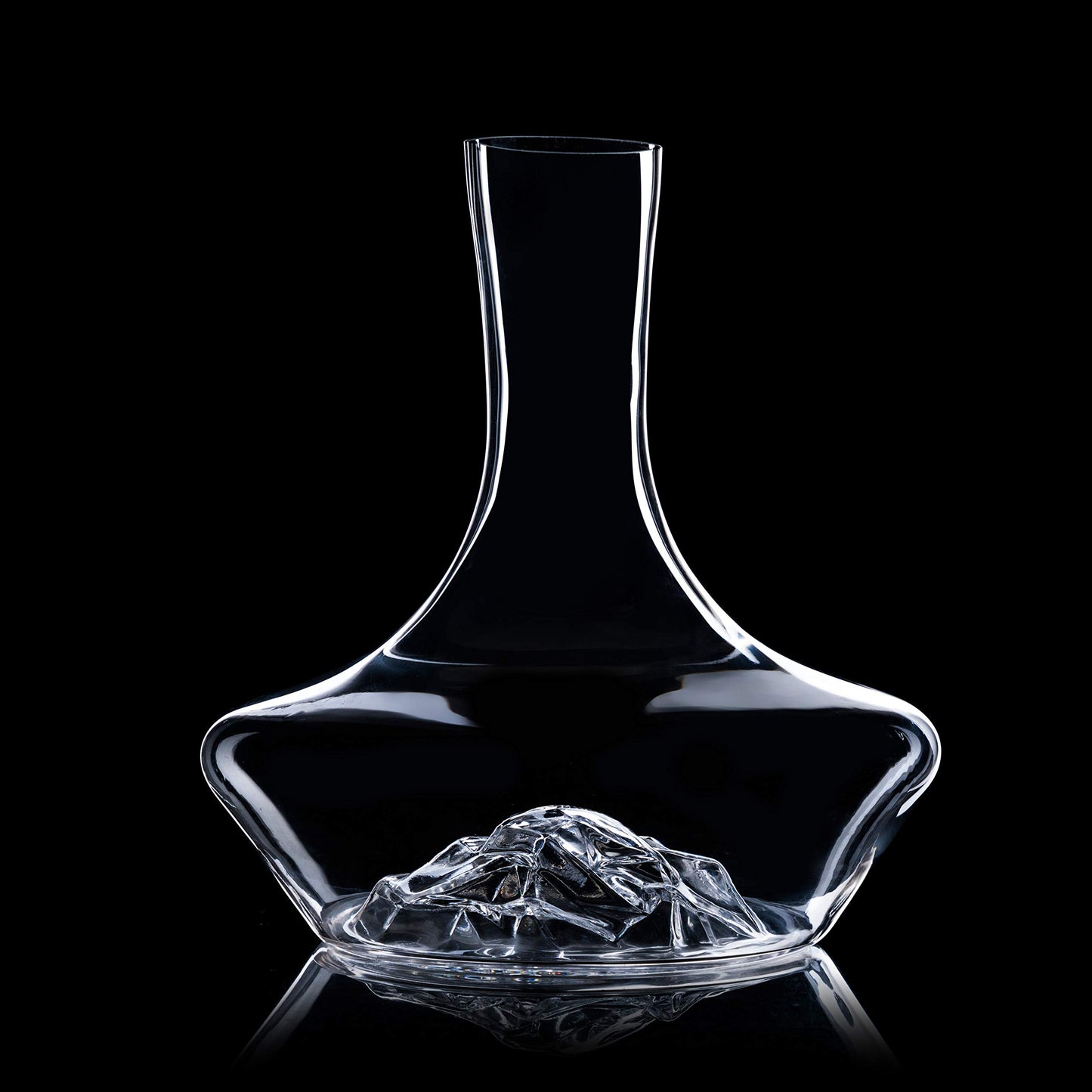 YouYah Iceberg Wine Decanter Set with Aerator Filter,Drying Stand and Cleaning Beads,Red Wine Carafe,Wine Aerator,Wine Gift,100% Hand Blown Lead-Free Crystal Glass