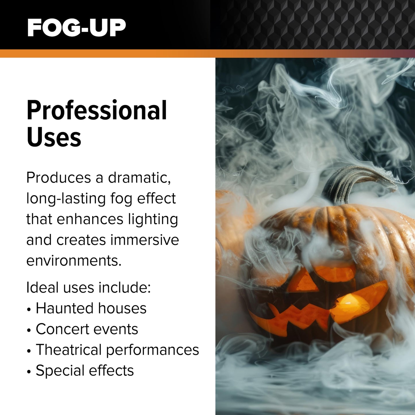 FogUp Medium Density Fog Juice - Extremely Long Lasting, High Output Non-Toxic Odorless Water-Based Fog Machine Fluid - (2 Pack) 1 Gallon, 128 fl oz for All Standard Fog Machines