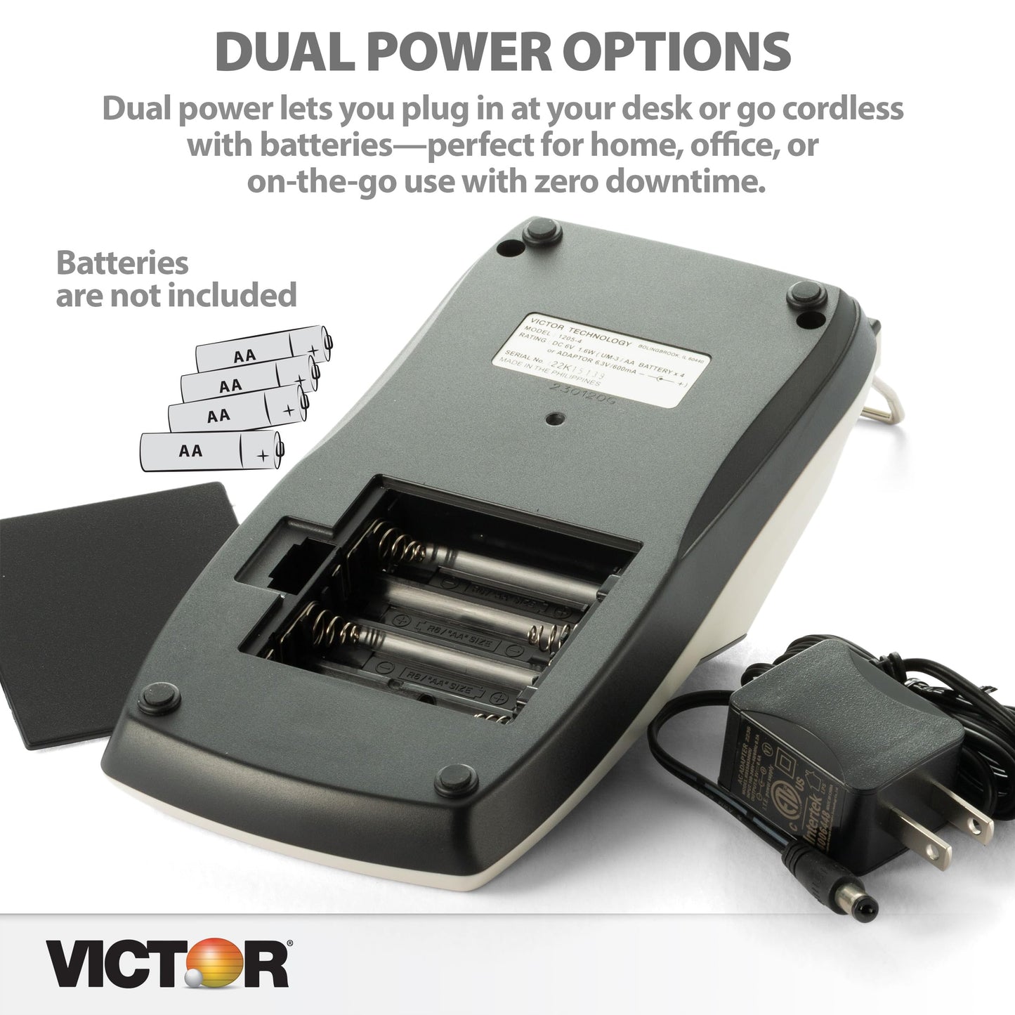 Victor VCT12054 12-Digit Portable Printing Calculator (VCT12054), 1.8" x 4" x 8"