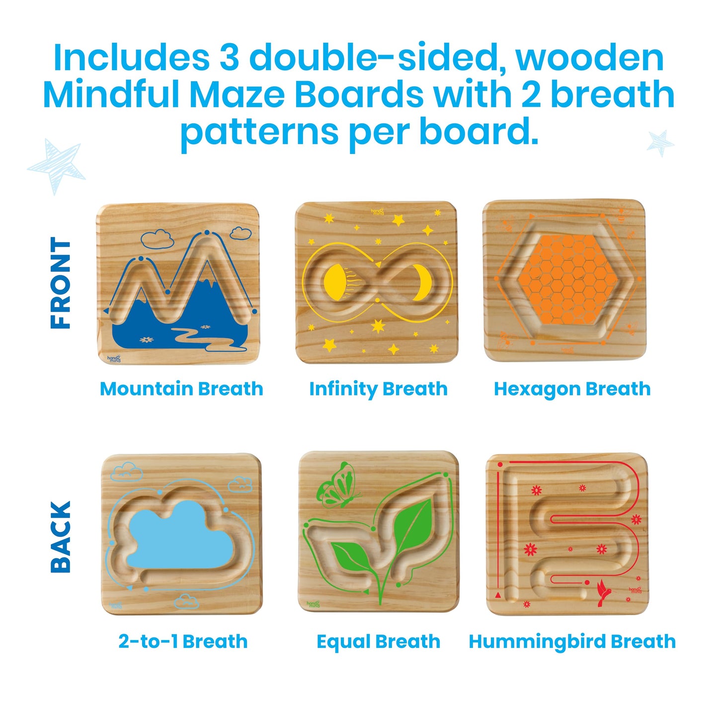 hand2mind Wooden Mindful Maze Set