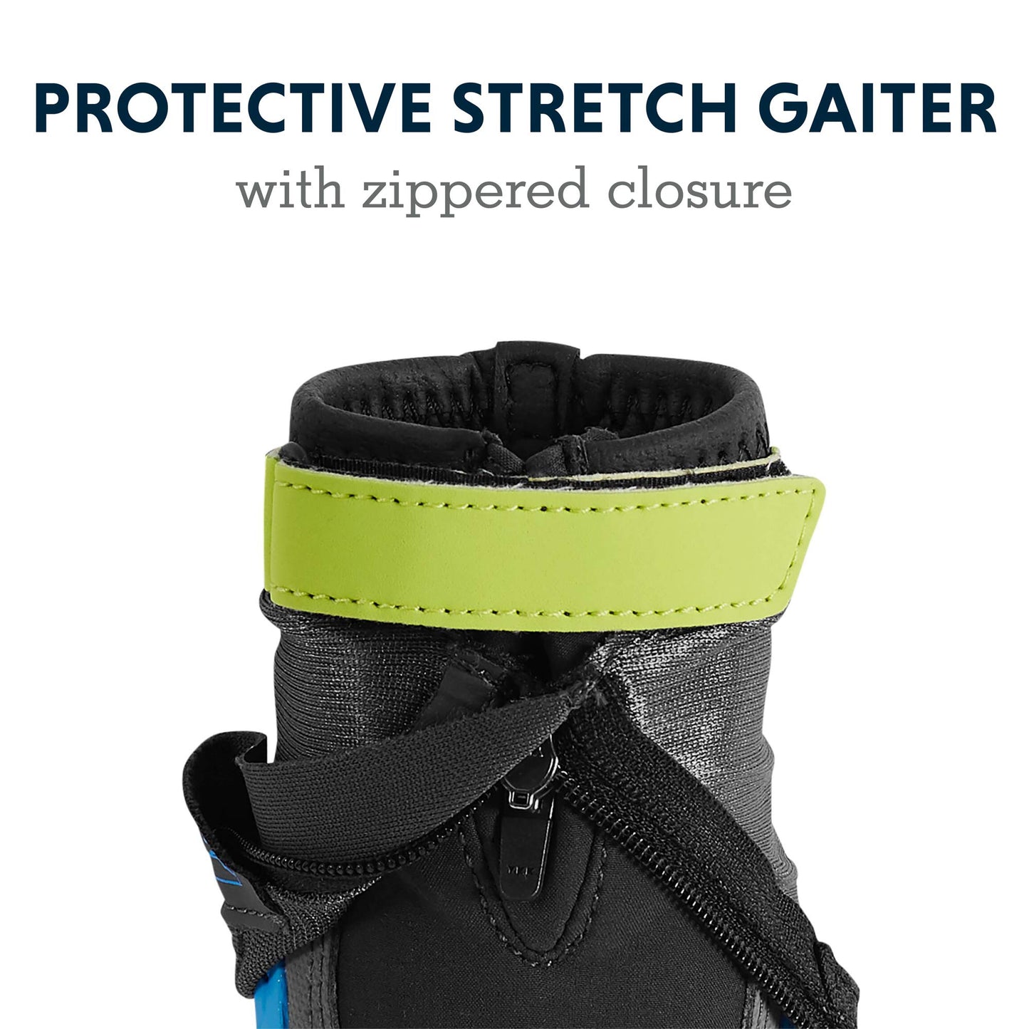 Ruffwear, Polar Trex Dog Boots, Ultimate Winter Paw Protection, Insulated Grip & Anti-Snow Gaiter for Extreme Cold Adventures, Obsidian Black, 1.75 in (2 Boots)