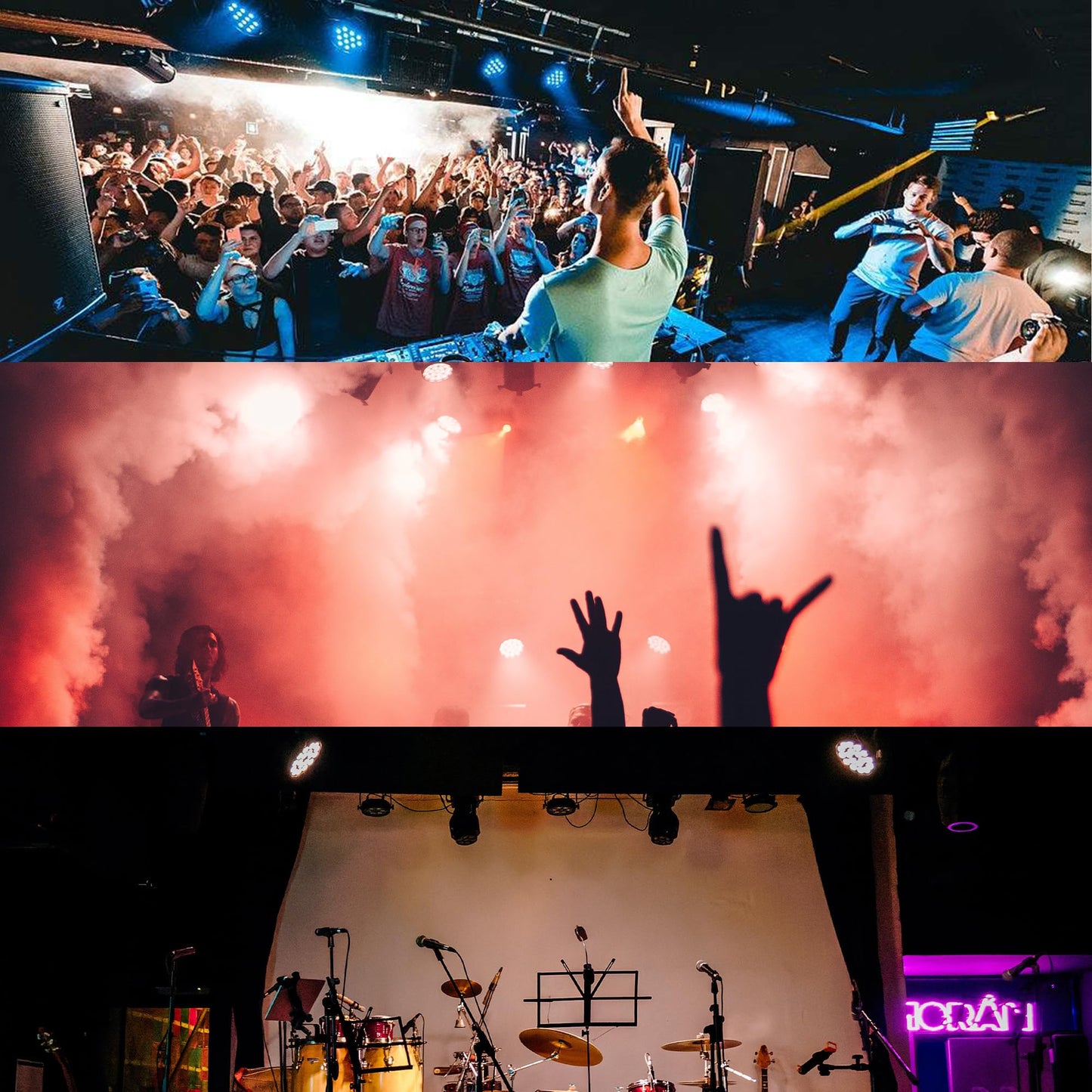 AKOZLIN 36 LEDs DJ Par Lights 2 Packs with Remote DMX Control Par Lighting for Stage LED Stage Lights RGB Strobe Uplights for DJ Disco KTV Party