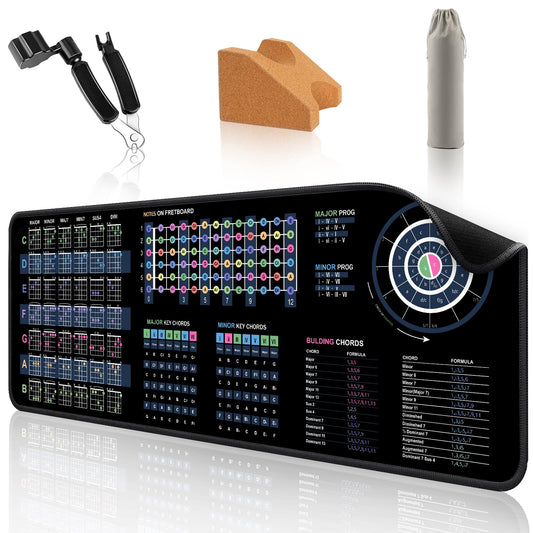 2F22E Guitar Mat & Portable Guitar Work Mat - 43.3 * 15.7 Inch Guitar Mat Pad, Guitar Repair Mats Make It Easier to Repair Your Guitar