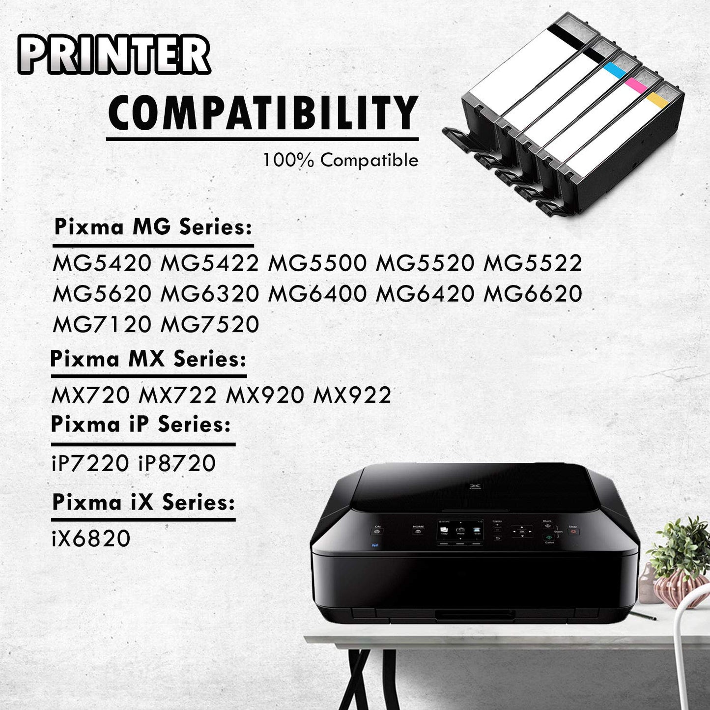 3 Set of 5 Inkfirst Compatible PGI-250XL CLI-251XL PGI-250 CLI-251 Ink Cartridges Replacement for Canon PIXMA MX922 MG5420 MG5422 MG5500 MG5520 MG5522 PGI250XL CLI251XL Black Cyan Magenta Yellow PGI-250PGBK CLI-251BK CLI-251C CLI-251M CLI-251Y