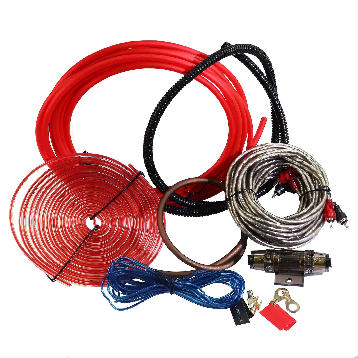 Welugnal 4 Gauge Amplifier Installation Wiring Kit – A Car Amplifier Wiring Kit Helps You Make Connections and Brings Power to Your Radio, Subwoofers and Speakers