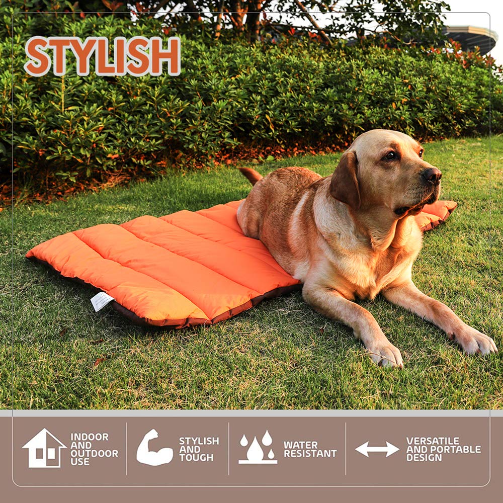 Cheerhunting Outdoor Dog Bed Portable Travel Dog Bed Extra Large Dog Mat Cat Mat Orange Oversize Waterproof Dog Mat Pet Mat