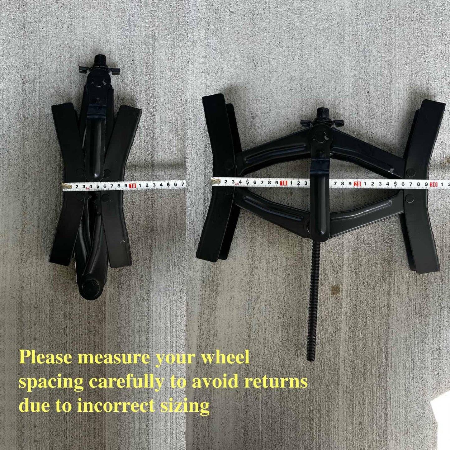 EPOARTIST Camper Wheel Chock Stabilizer 2 Sets, RV Wheel Immobilizers for Travel Trailer Tire Chocks, Tire Lock. Mast Have Dual Axle Trailer Accessories for Fifth Wheel. Heavy Duty, Anti Movement