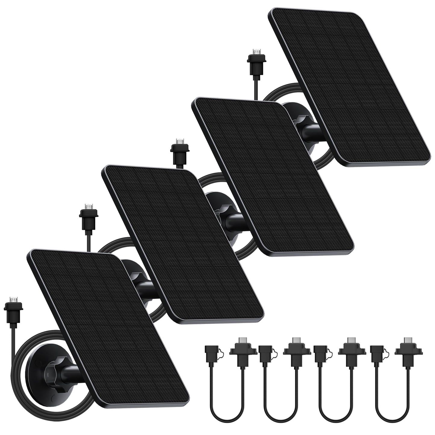 Rhorawill 4 Pack Solar Panel for Blink Outdoor 4(4th Gen)/Blink XT/XT2 and Blink Outdoor(3rd Gen) XT3/Blink Outdoor Camera(Not Included),Blink Solar Panel with Mount 13.1ft Cable Rubber Plug
