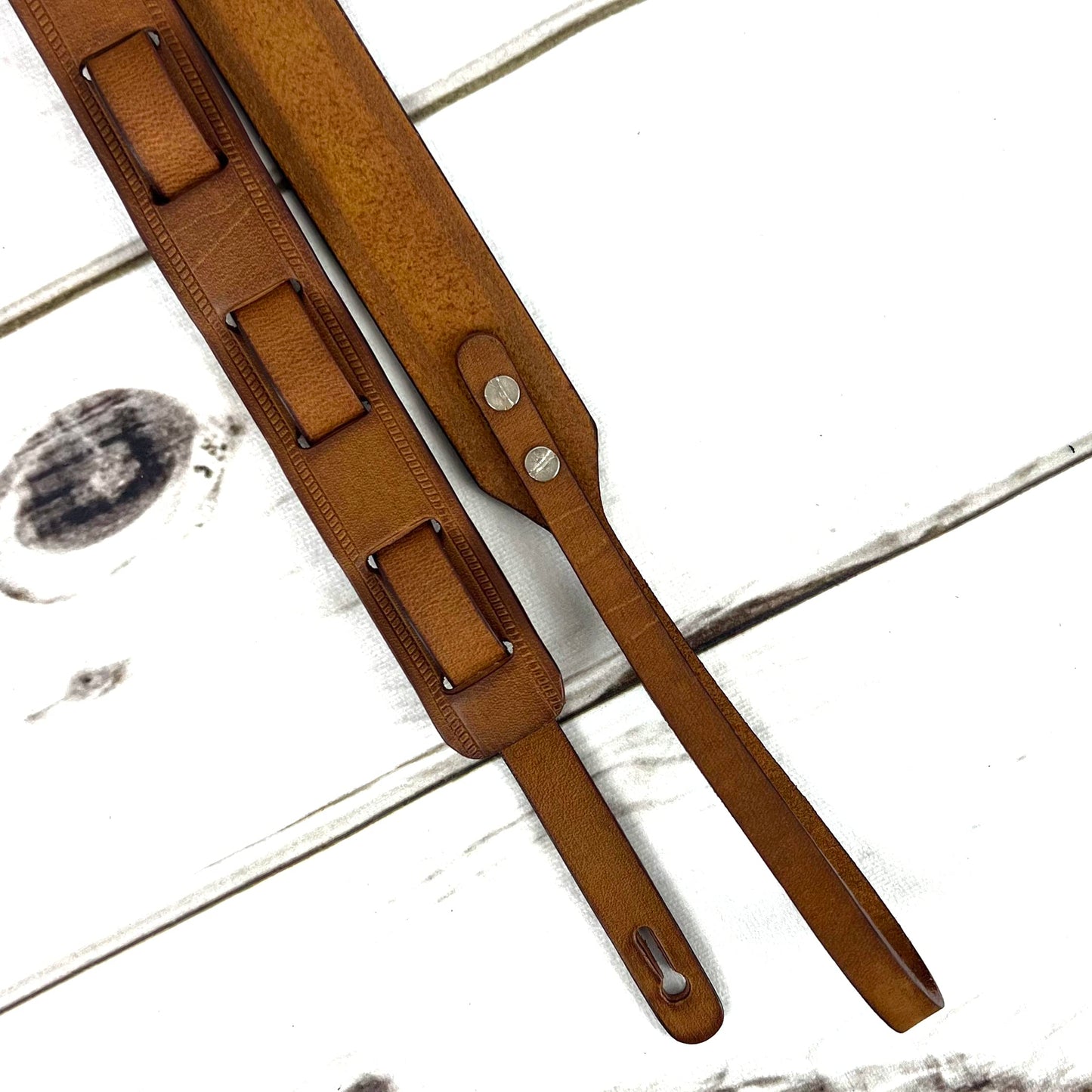 Walker And Williams M-10 Premium Retro Brown 100% Grain Leather Mandolin, Mandola, Bouzouki or Uke Strap For F And A Type Mandolins, Retro Brown, 0