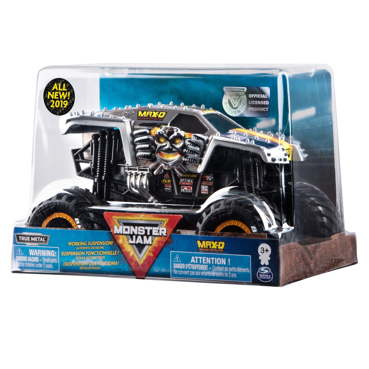 Monster Jam, Official Max D Monster Truck, Die-Cast Vehicle, 1:24 Scale
