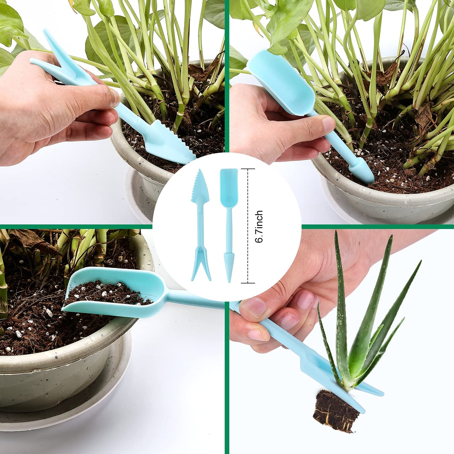 WADEO Auger Drill Bit Set, 3 PCS Spiral Hole Drill Planter, Bulb Auger for Cordless Drill, Dirt Auger With Garden Genie Gloves, 20pcs Plant Label and 2 Shovel