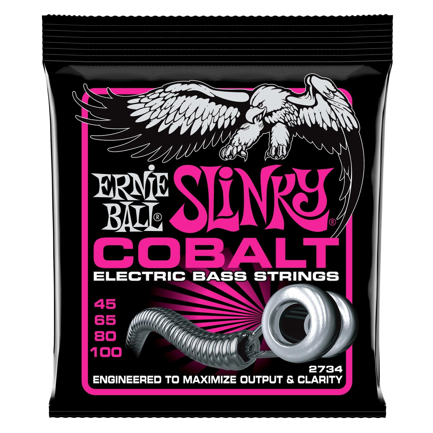 Ernie Ball 2734 Super Slinky Cobalt Bass Guitar Strings Set