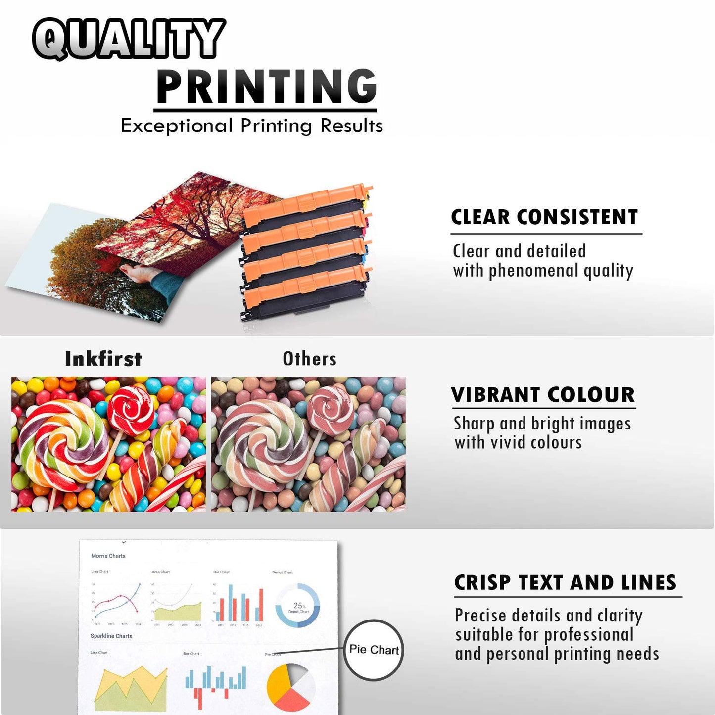 4 Inkfirst Toner Cartridges TN227 TN-227 TN223 TN-223 [with CHIP] Compatible Remanufactured for Brother TN227 High Yield MFC-L3710CW MFC-L3750CDW MFC-L3770CDW HL-L3210CW HL-L3230CDW HL-L3270CDW