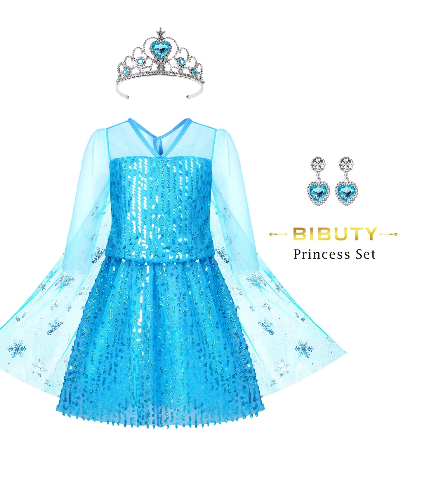 Princess Dress Up Clothes for Little Girls Princess Dresses, Play Dress Up Costume Set Toy Gift for 3-6 Little Girls