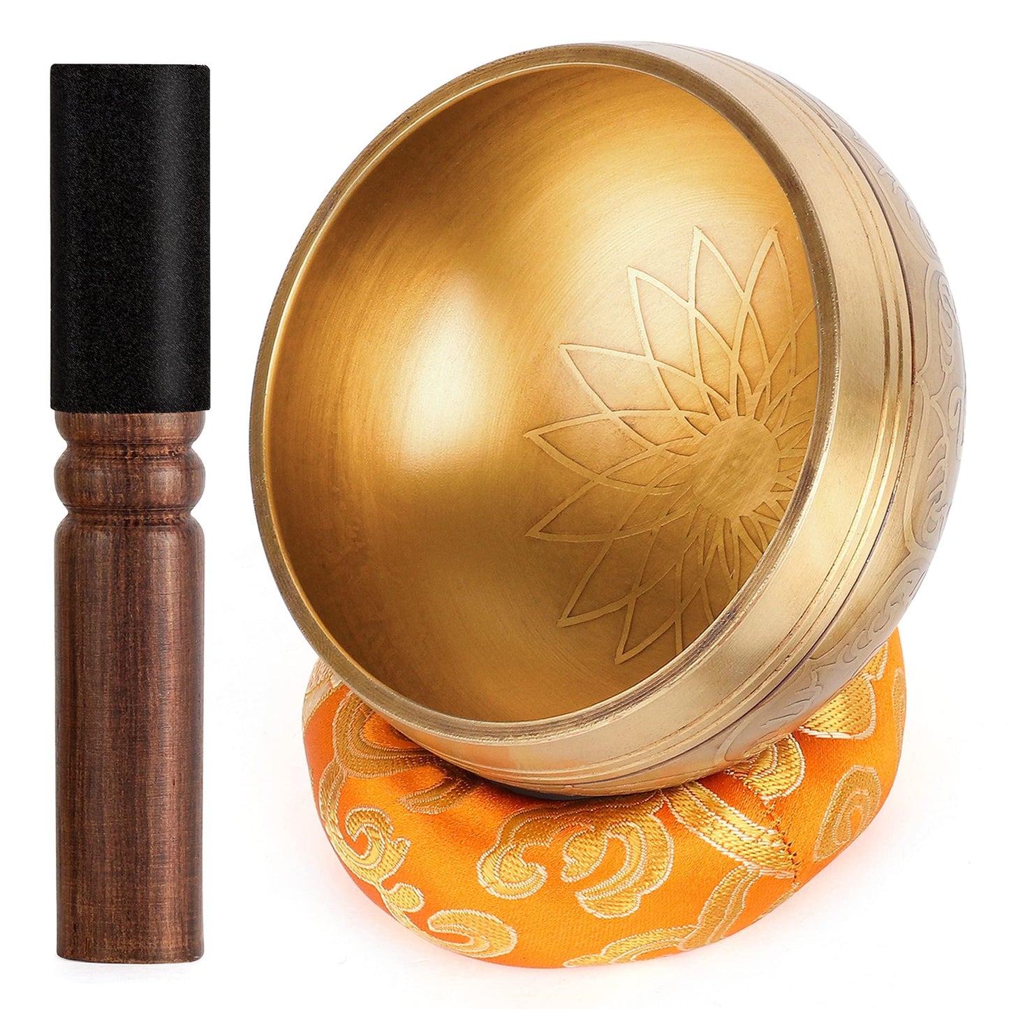 Tibetan Singing Bowl Set – Authentic Hand-Tuned Sound Bowl for Meditation – Complete Meditation Bowl Kit, Tibetan Bell for Yoga, Relaxation, & Sound Healing, Unique Gifts for Women, Men