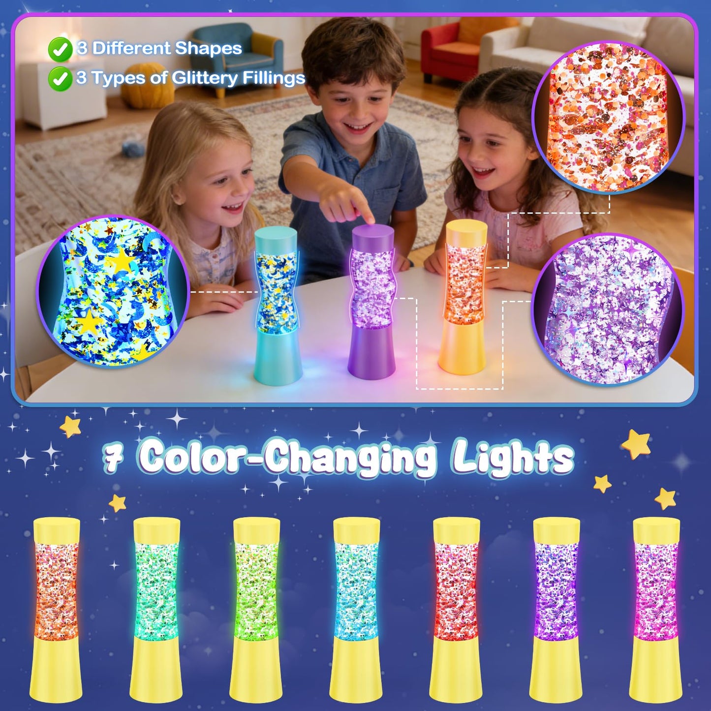 Subao Sensory Toys for Autism Kids, Sensory Lights Glow-in-the-Dark, Light Up Sensory Tubes Fidget Toys, Autism Sensory Products for Anxiety & Stress Relief, Sensory Special Needs Developmental Toys