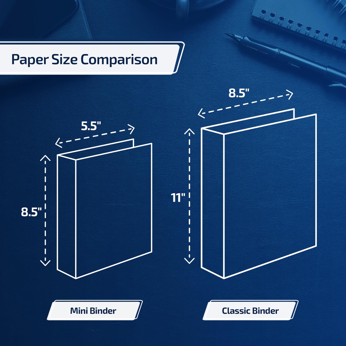 Davis Group QuickFit Junior Binder, Premium Small Clear-View 3-Ring Binder for School, Office, or Home, Made in Canada, 5.5" x 8.5", White, 6 Pack, 2 Inch