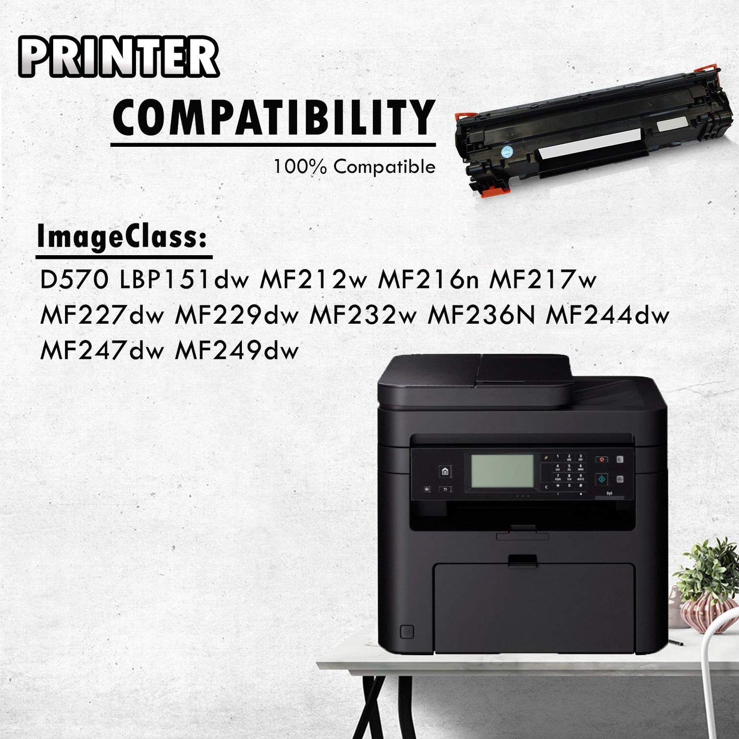4 Inkfirst Compatible Toner Cartridges Replacement for Canon 137 9435B001AA ImageClass MF244dw MF247dw MF249dw D570 LBP151dw MF212w MF216n MF217w MF227dw MF229dw MF232w MF236N