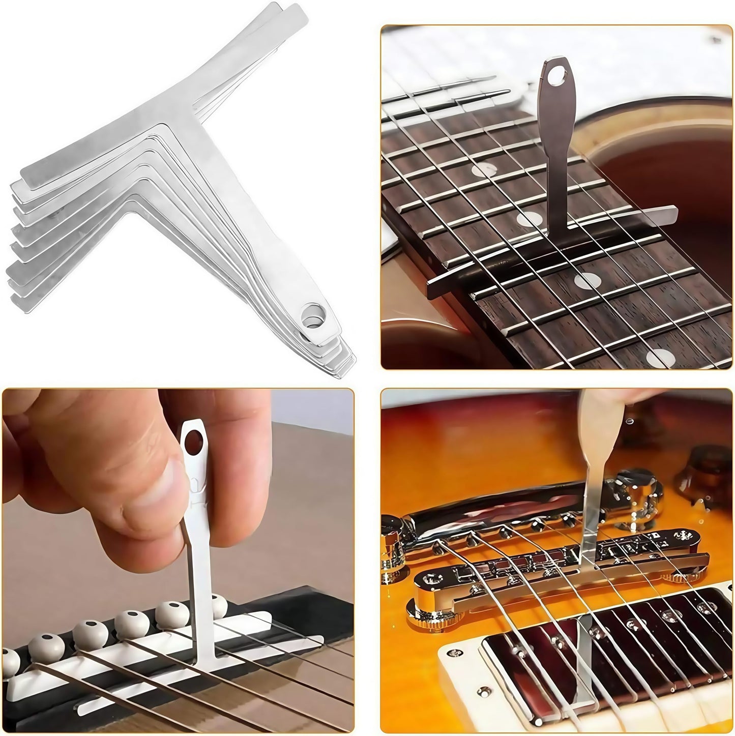 72 PCS Guitar Repair Tool Kit, Professional Guitar Repair Maintenance Kit Including Guitar Strings, Plectrums, Bridge, Guitar Code For Acoustic Electric Guitar Bass Ukulele