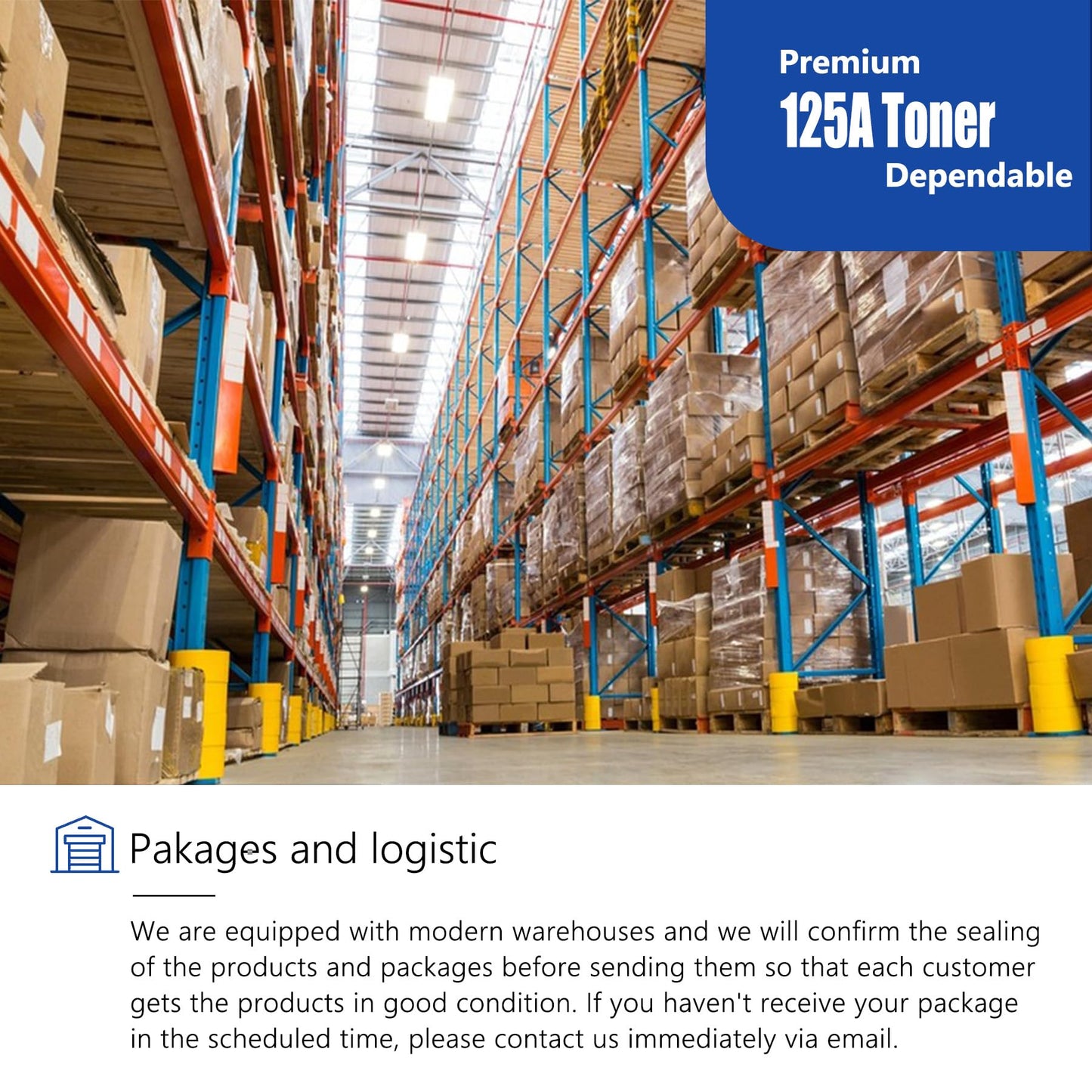 125A Toner Cartridges 4 Pack High Yield (with chip) Replacement for HP Color MFP CM1312 CM1312nfi Pro CP1215 CP1518ni CP1515n Series Printer Ink (Black Cyan Yellow Magenta)