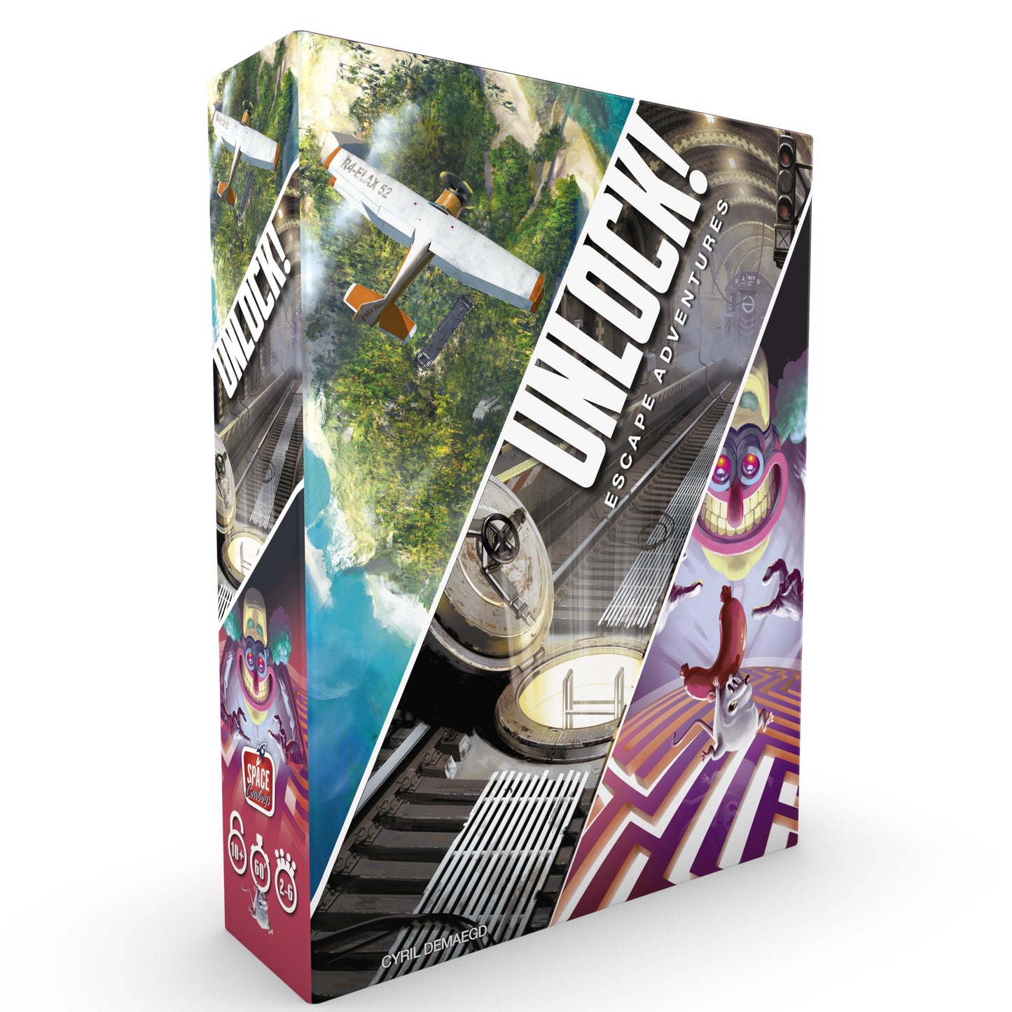 Unlock! - Escape Adventures (English) - Card Games - Solve Puzzles and Unravel Mysteries in Three Unique Scenarios - Ages 10+ - 1 to 6 Players - 60 Minute Playtime - Made by Asmodee