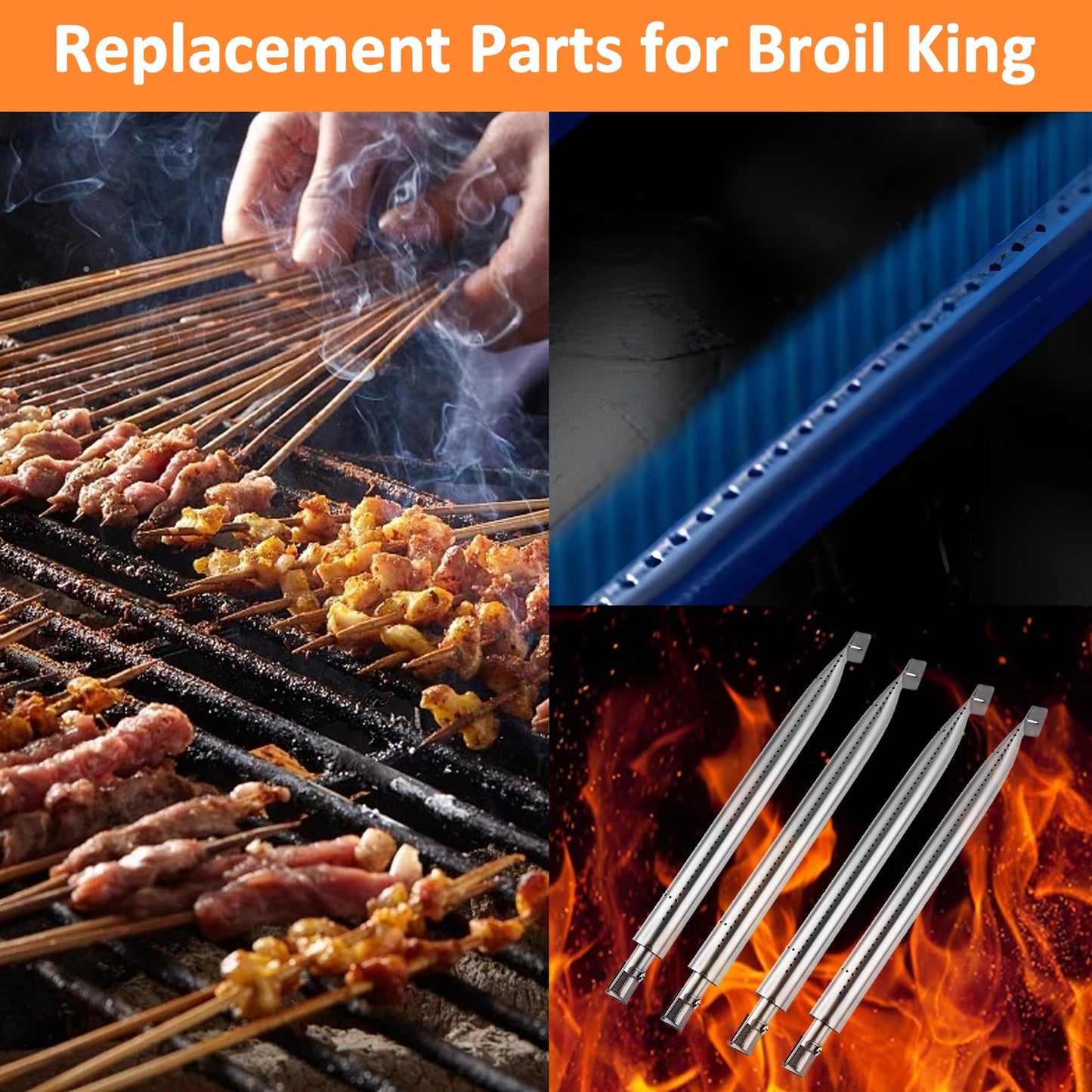 15 13/16" Burner for Broil King Baron 420 Baron 490 Baron 320Baron 440 Broil King Replacement Parts 9221-64 9211-64 9215-54, for Broil King Baron Grill Burner Parts