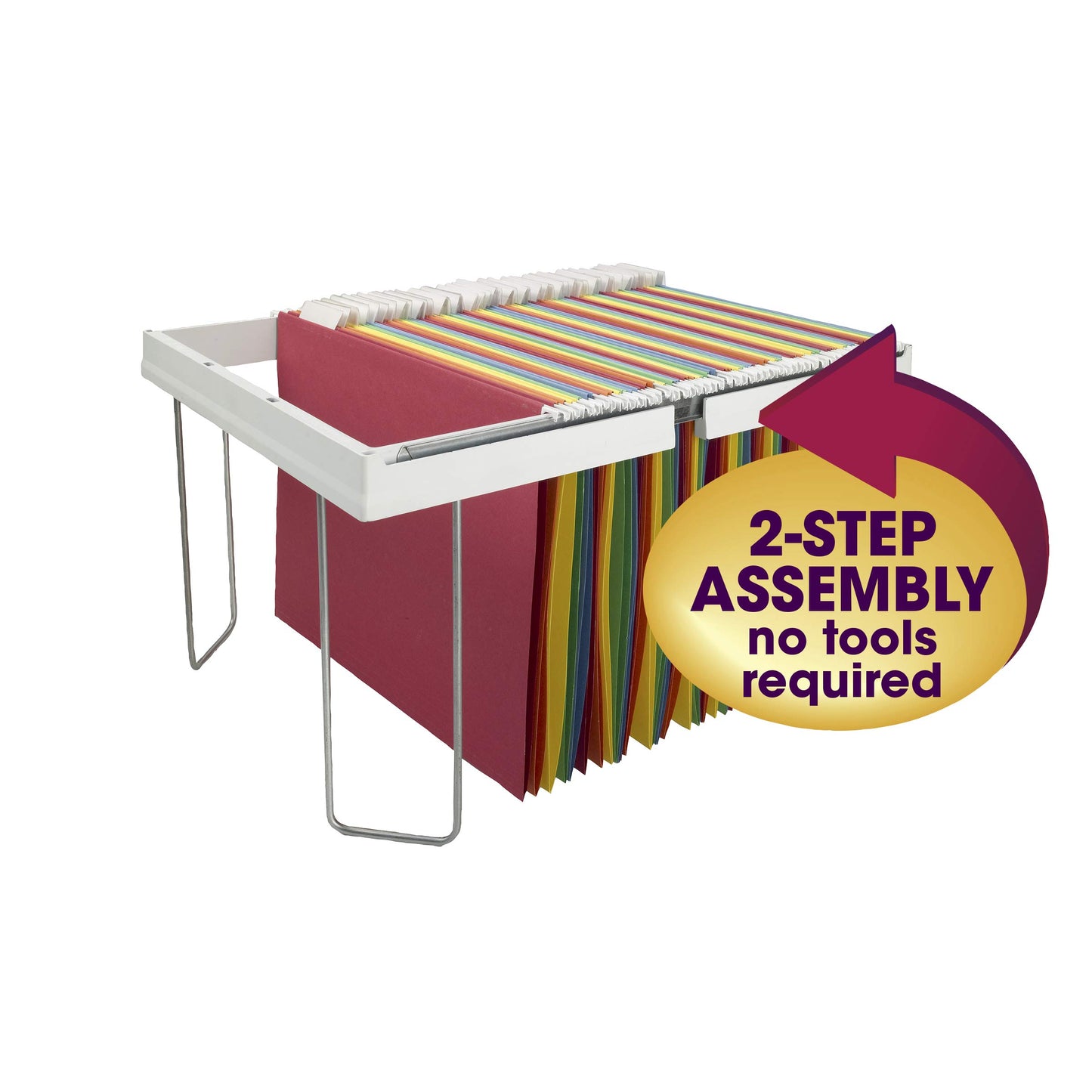 Smead Heavy-Duty Adjustable Frame for Hanging Folders, Letter Size, White (64851)