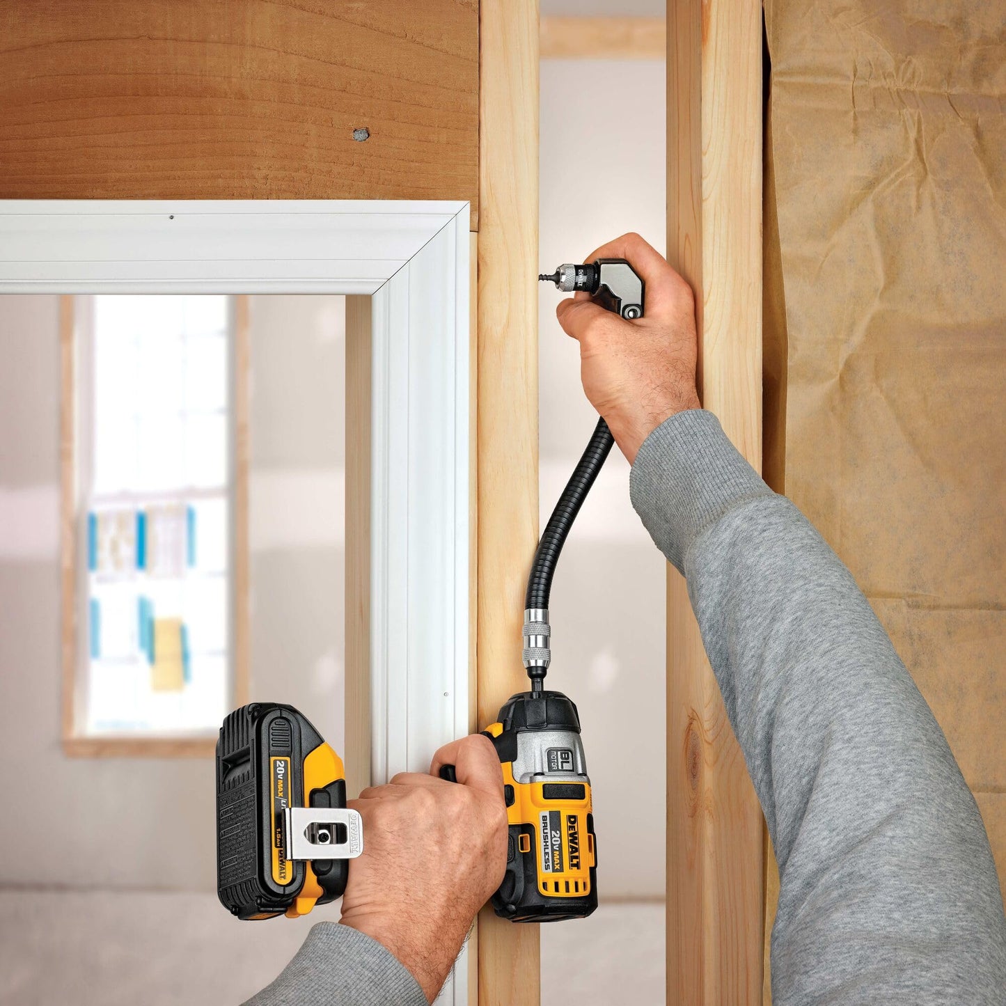 DEWALT Right Angle Attachment, Flex Shaft, Drill Attachment, 12-Inch (DWARAFS)