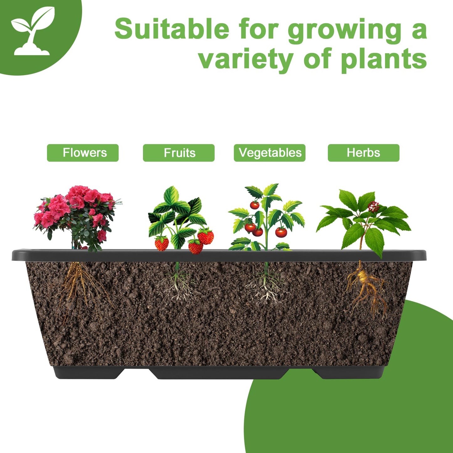 5 Tier Vertical Raised Garden Bed Planter Box, Vertical Raised Bed with Drainage Holes for Indoor Outdoor Herbs Flowers Vegetables Plants, Grey