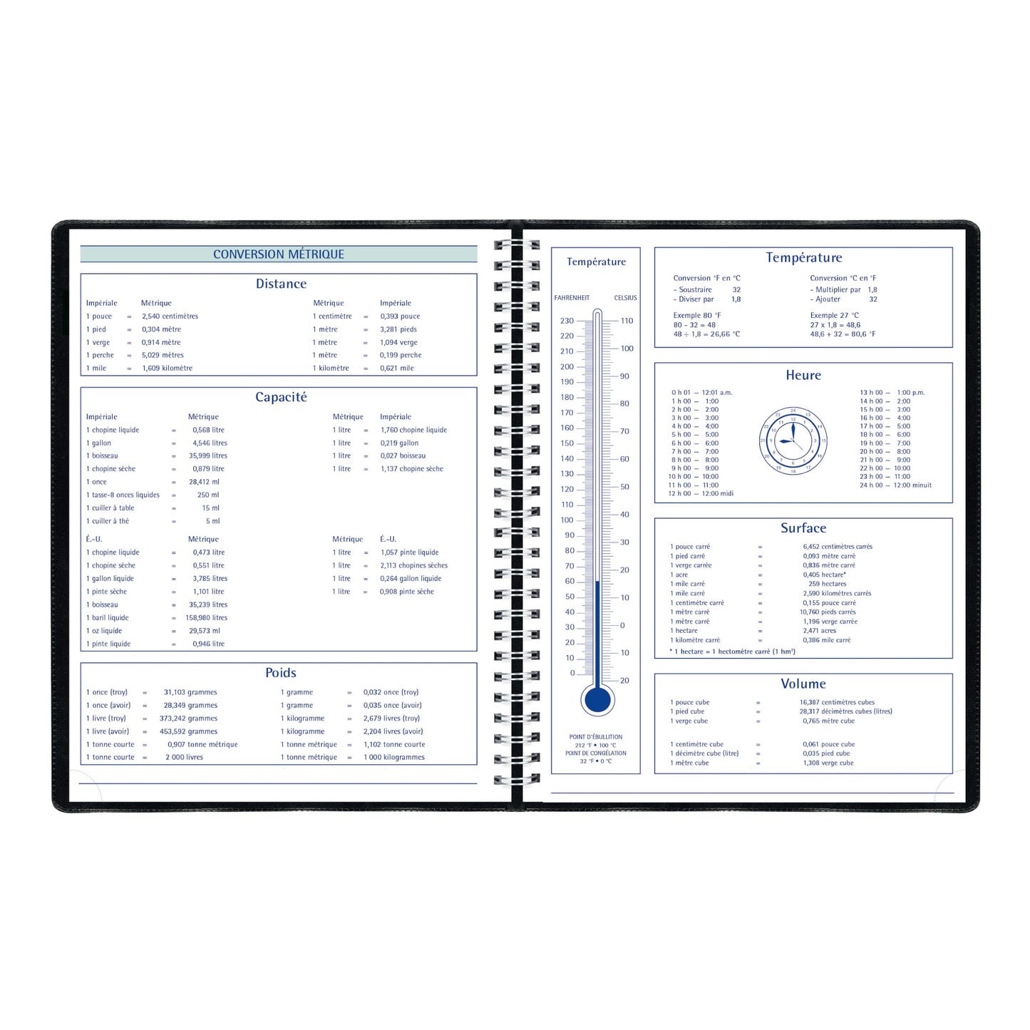Blueline® 2026 Timanager® Planifi-Action® Weekly/Monthly Planner, Appointment Book, 13 Months, December to December, Twin-Wire Binding, 11" x 8.5", Black, French (C5930.81FT-26)