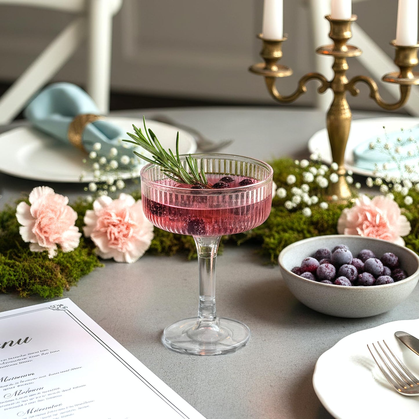 Houmury 56 Pcs 7oz Plastic Wine Glasses Unbreakable Wedding Plastic Champagne Flutes Goblet Glasses Reusable Clear Acrylic Martini Drinkware for Birthday Party (56, Clear)