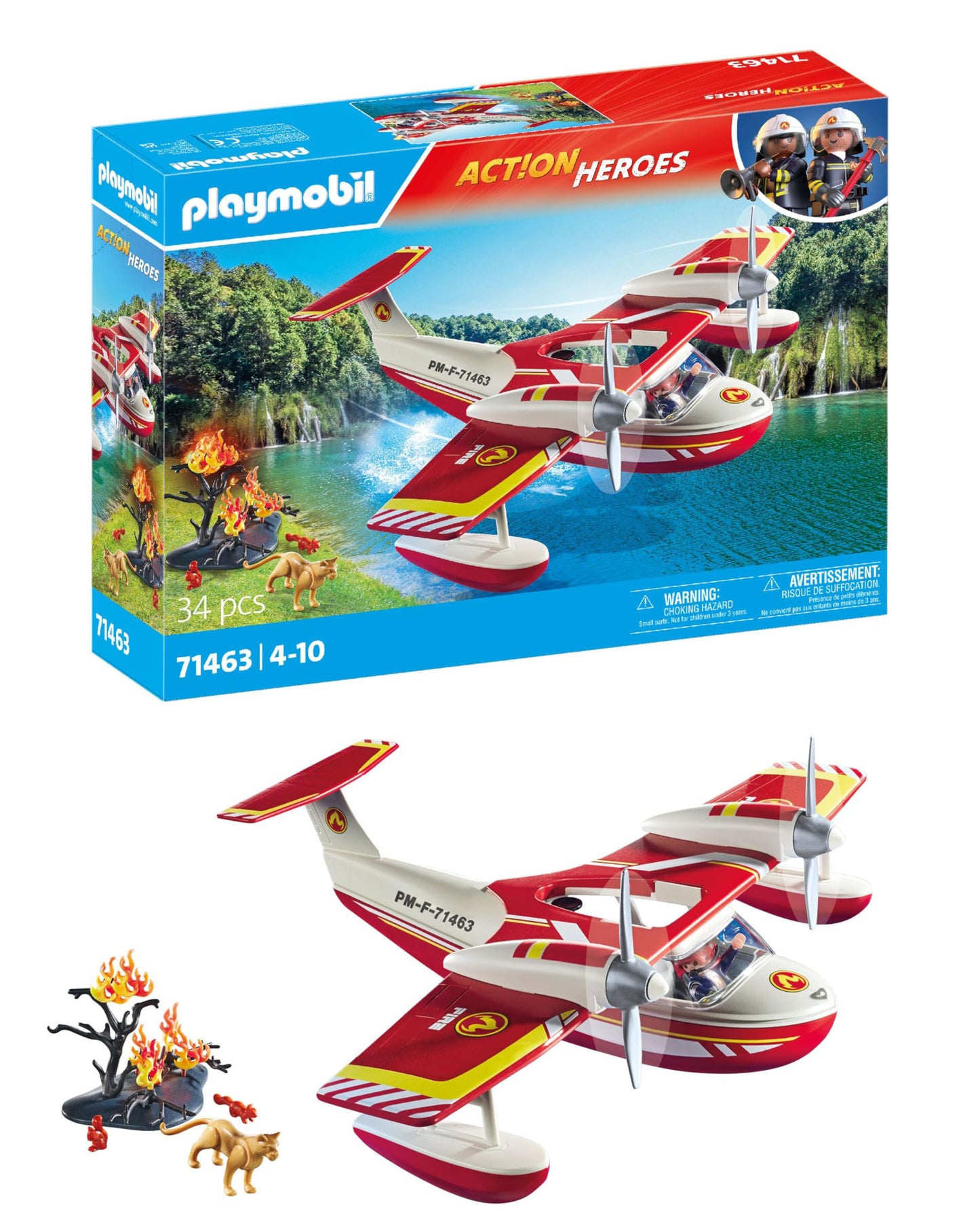 Playmobil Firefighting Sea Plane with extinguishing Function