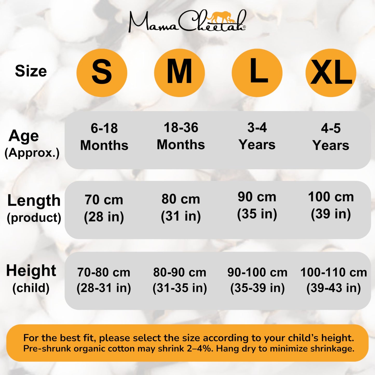Mama Cheetah Baby Sleeping Bag with Feet, 0.5 Tog, Summer Sleeping Bag, Organic Cotton Baby Sleeping Bags, Sleeveless, Baby Sleeping Bag with Legs for Infants, Children, Boys, Girls, 100 cm (Baby