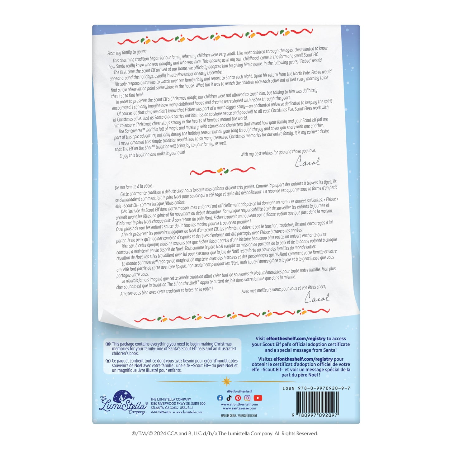 The Elf on the Shelf: A Christmas Tradition - Includes Artfully Illustrated Storybook, Keepsake Box and Official Adoption Certificate - Bilingual Packaging - Girl Scout Elf with Blue Eyes