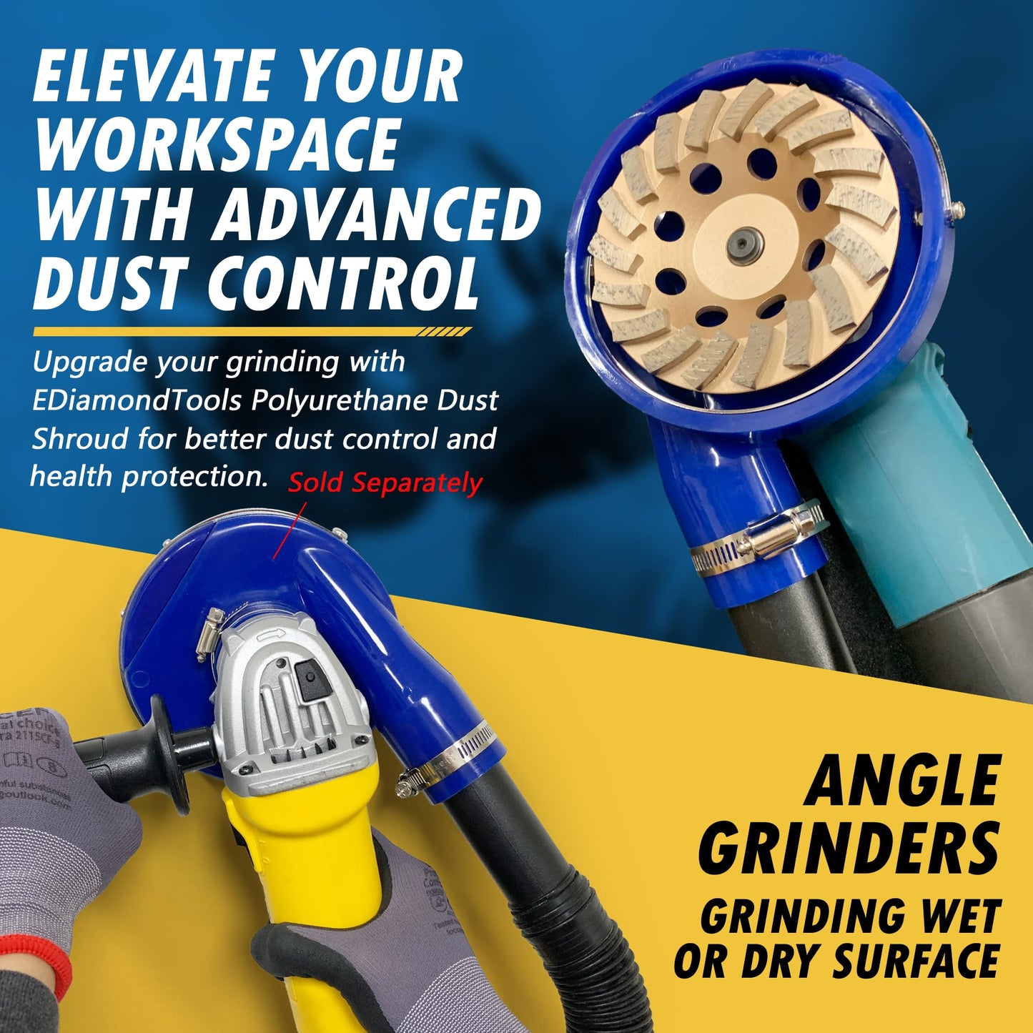 7" Diamond Grinding Wheels for Concrete or Masonry, 24 Turbo Segments, 30/40 Grit, Medium Bond, 5/8"-11 Arbor