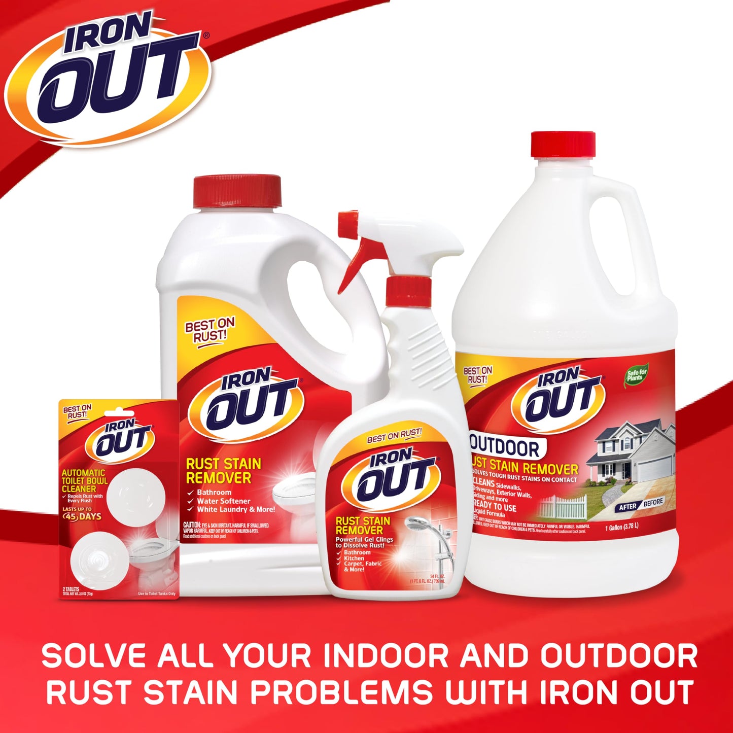 Iron OUT Rust Stain Remover Powder, Remove Rust Stains In Bathrooms, Kitchens, Appliances, Laundry, And Outdoors, 4.75 Pound Bottle