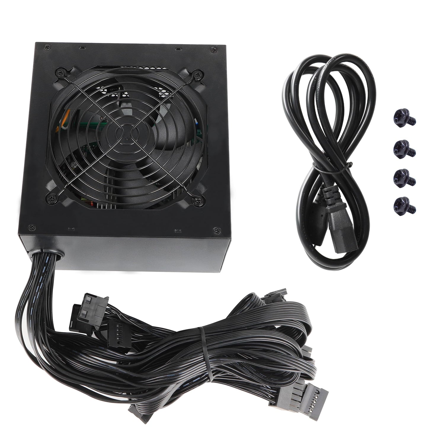 700w Power Supply Non-Modular ATX PSU with 6+2 Pin Connectors PFC Protection and 120mm Silent Fan Gaming PSU KY-700 Black
