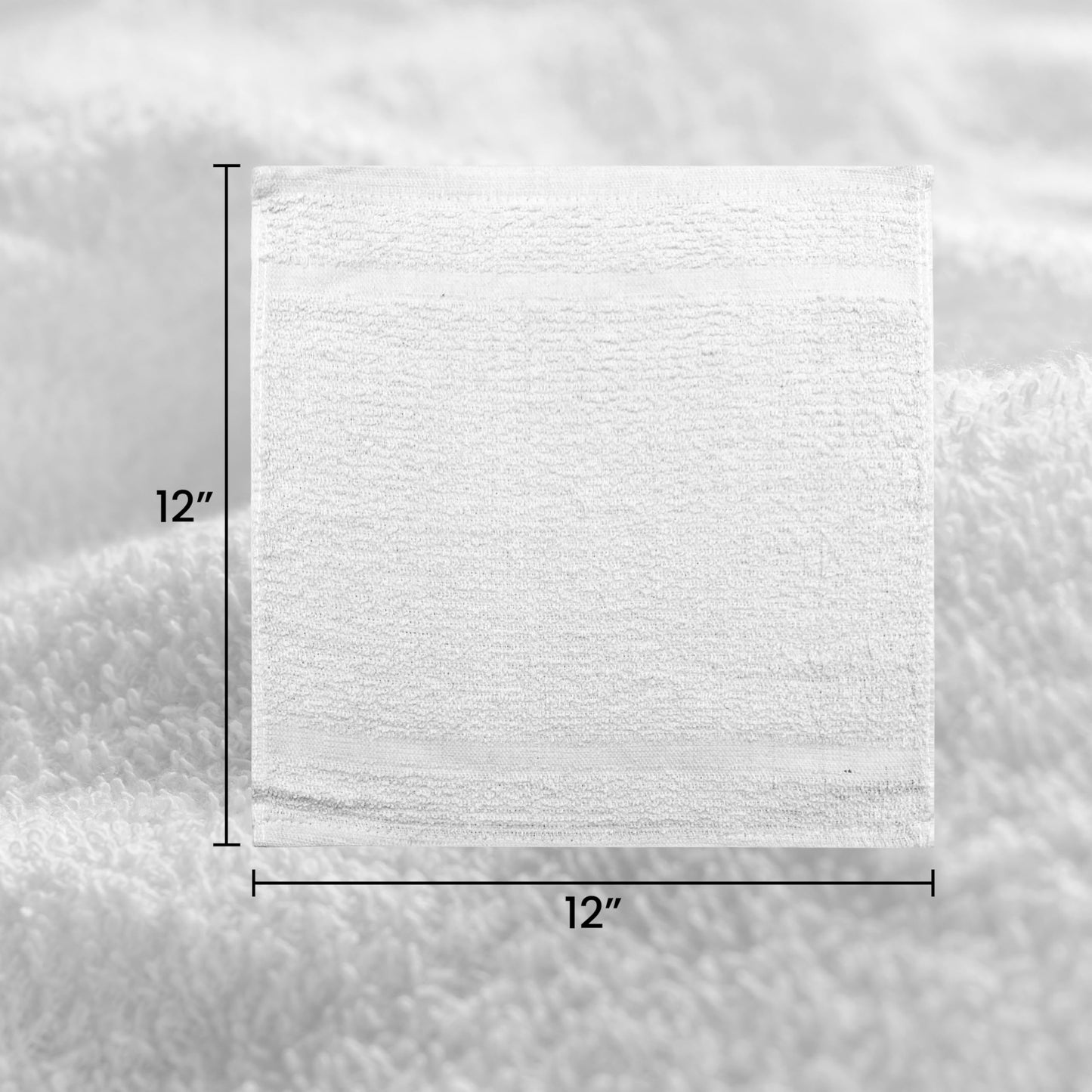 ZUPERIA 100% Cotton Terry Towels Cleaning Cloths,Multipurpose, Highly Absorbent, Reusable Cotton Rags, White Bar Towels & Cleaning Rags for Everyday Usage (White, 12 x 12)
