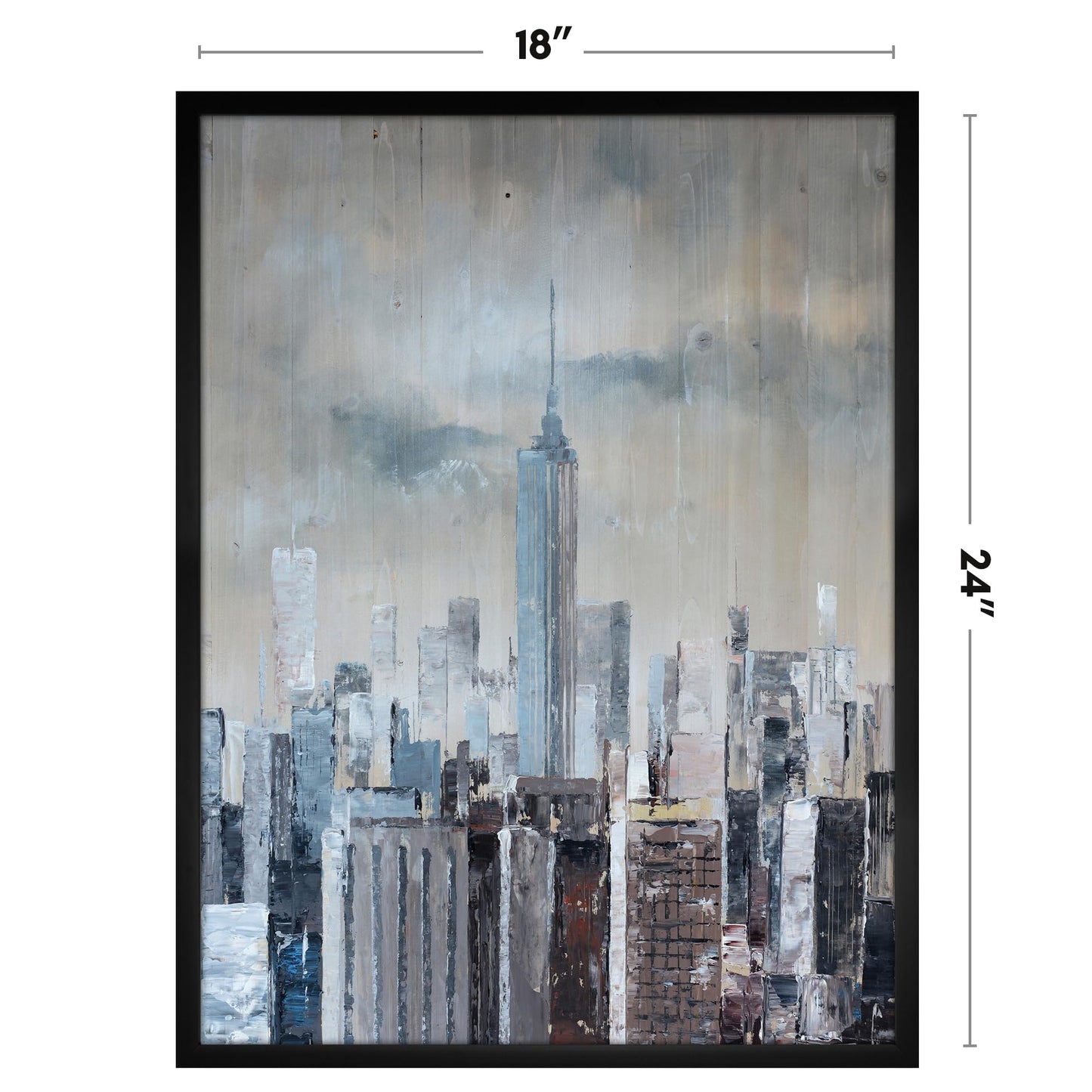 Americanflat 18x24 Poster Frame with Polished Plexiglass - Streamline Collection - Thin Border Picture Frame for Wall Display - Hanging Hardware Included - Black