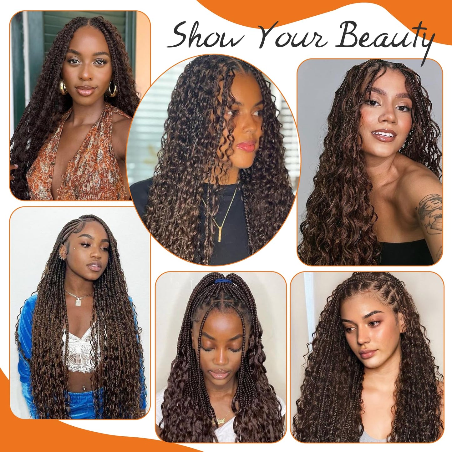 Yacurcur Human Hair for Braiding Deep Wave for Boho Braids No Weft Human Hair Bundles for Braiding Brazilian Virgin 20 Inch(100g, 4#)